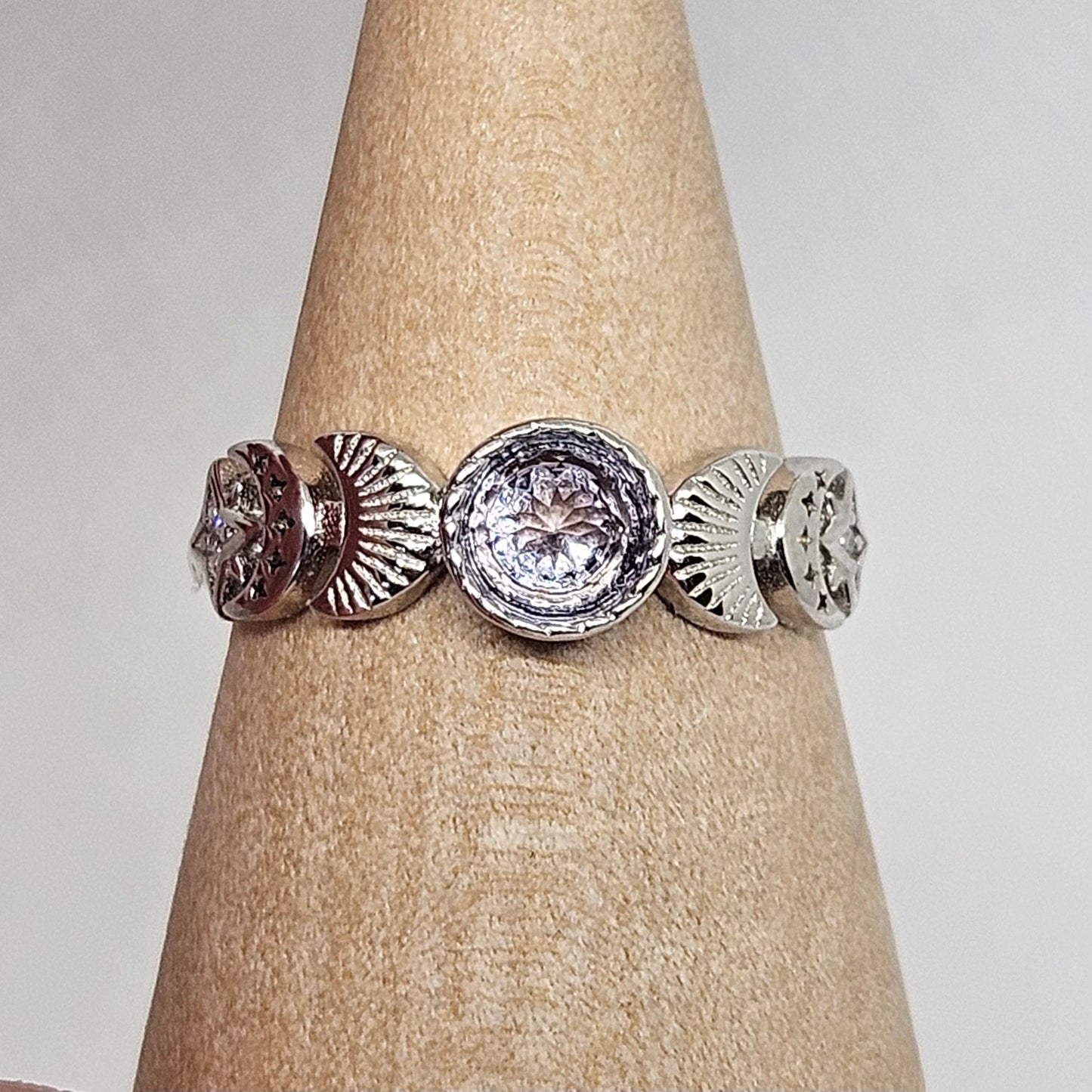 s925 adjustable Moonphase rings