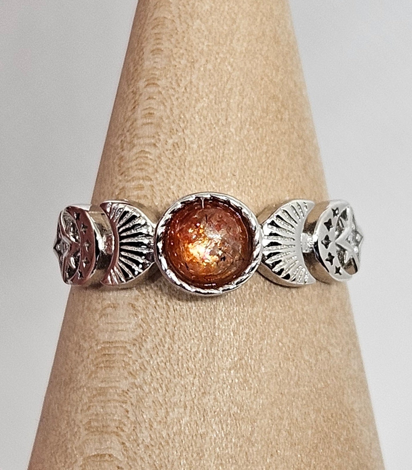 s925 adjustable Moonphase rings