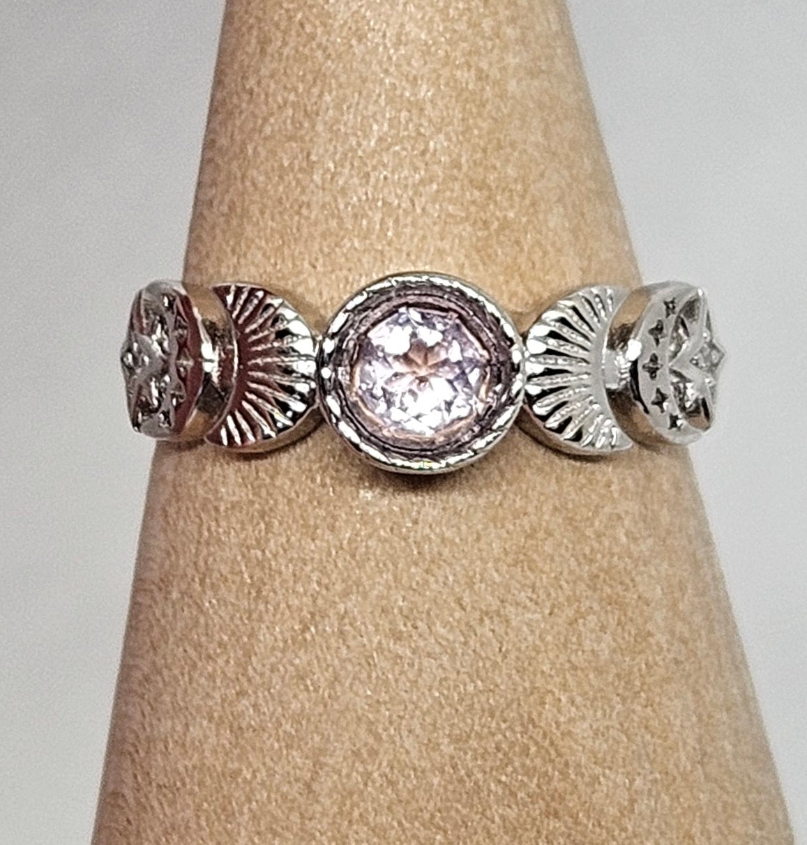 s925 adjustable Moonphase rings
