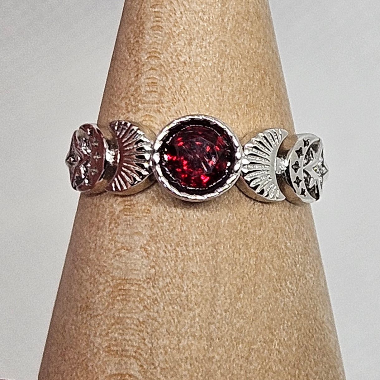 s925 adjustable Moonphase rings