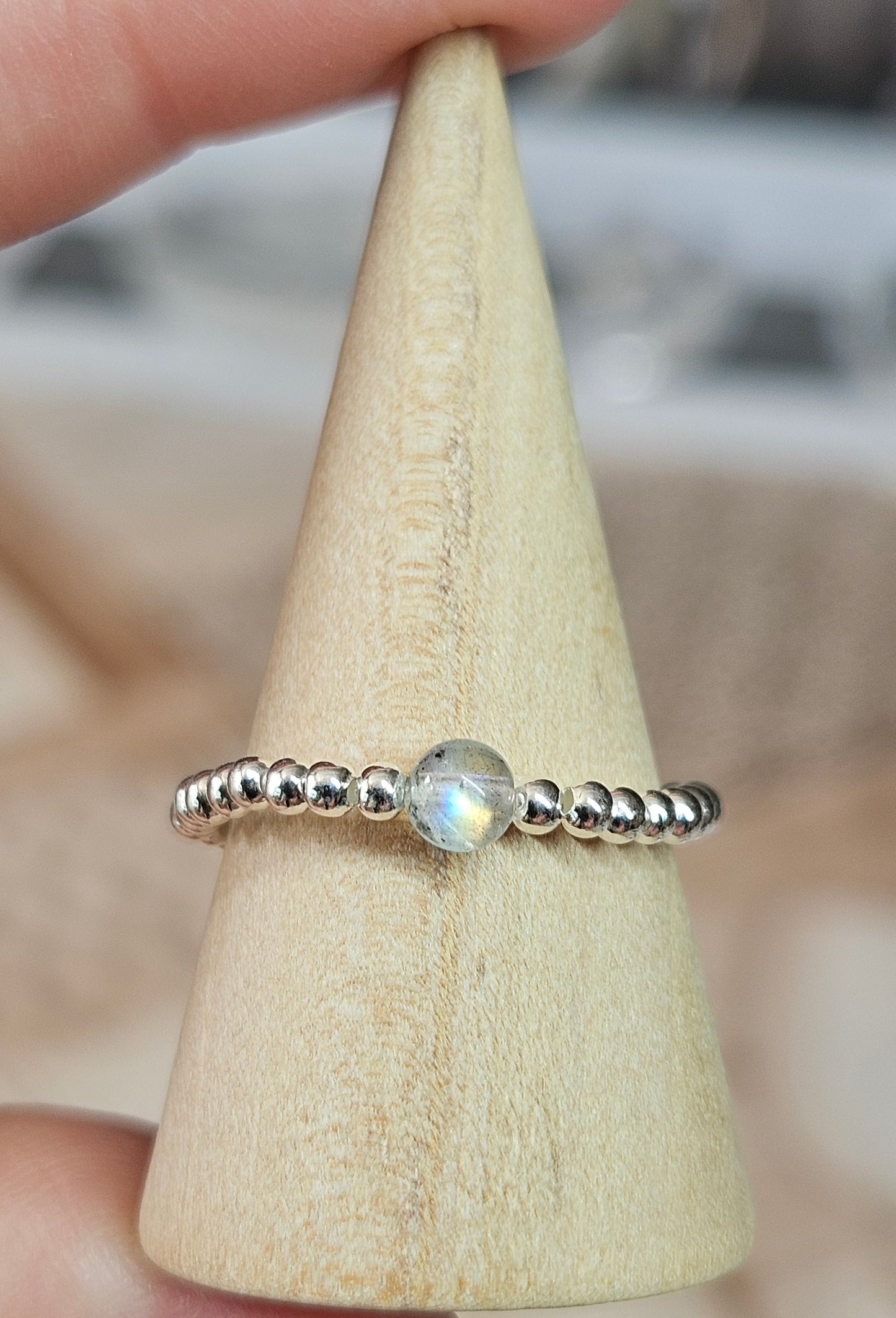 S925 Silver beaded rings