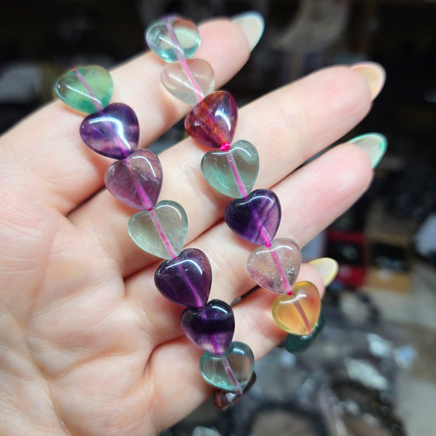 Heart shaped beaded bracelets