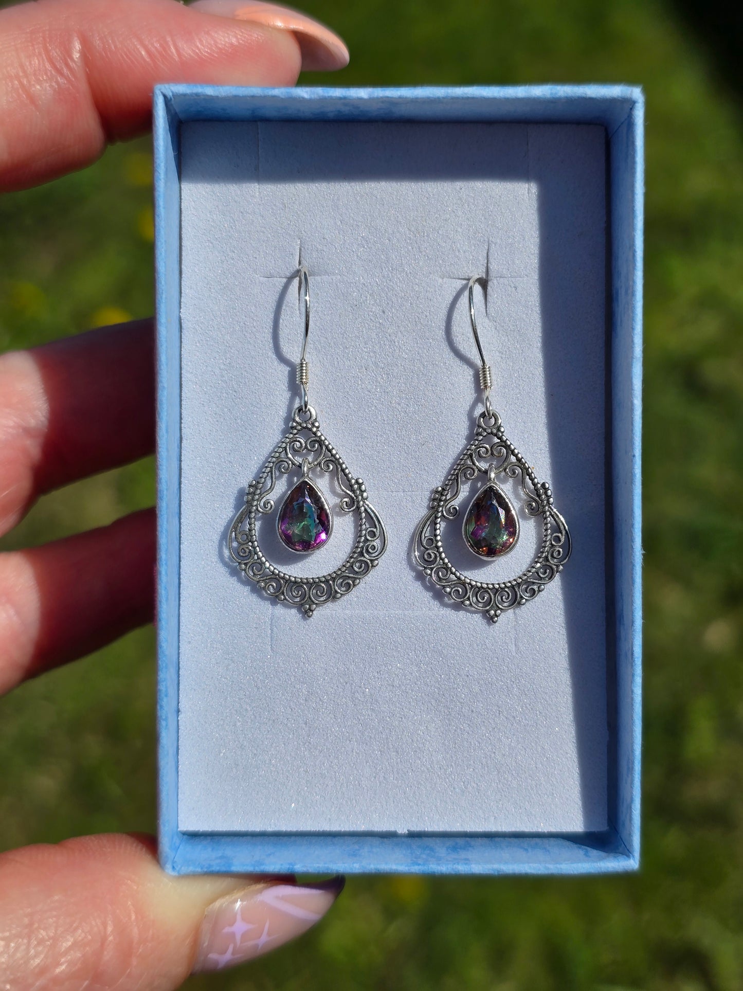 S925 Vintage style dangle earrings