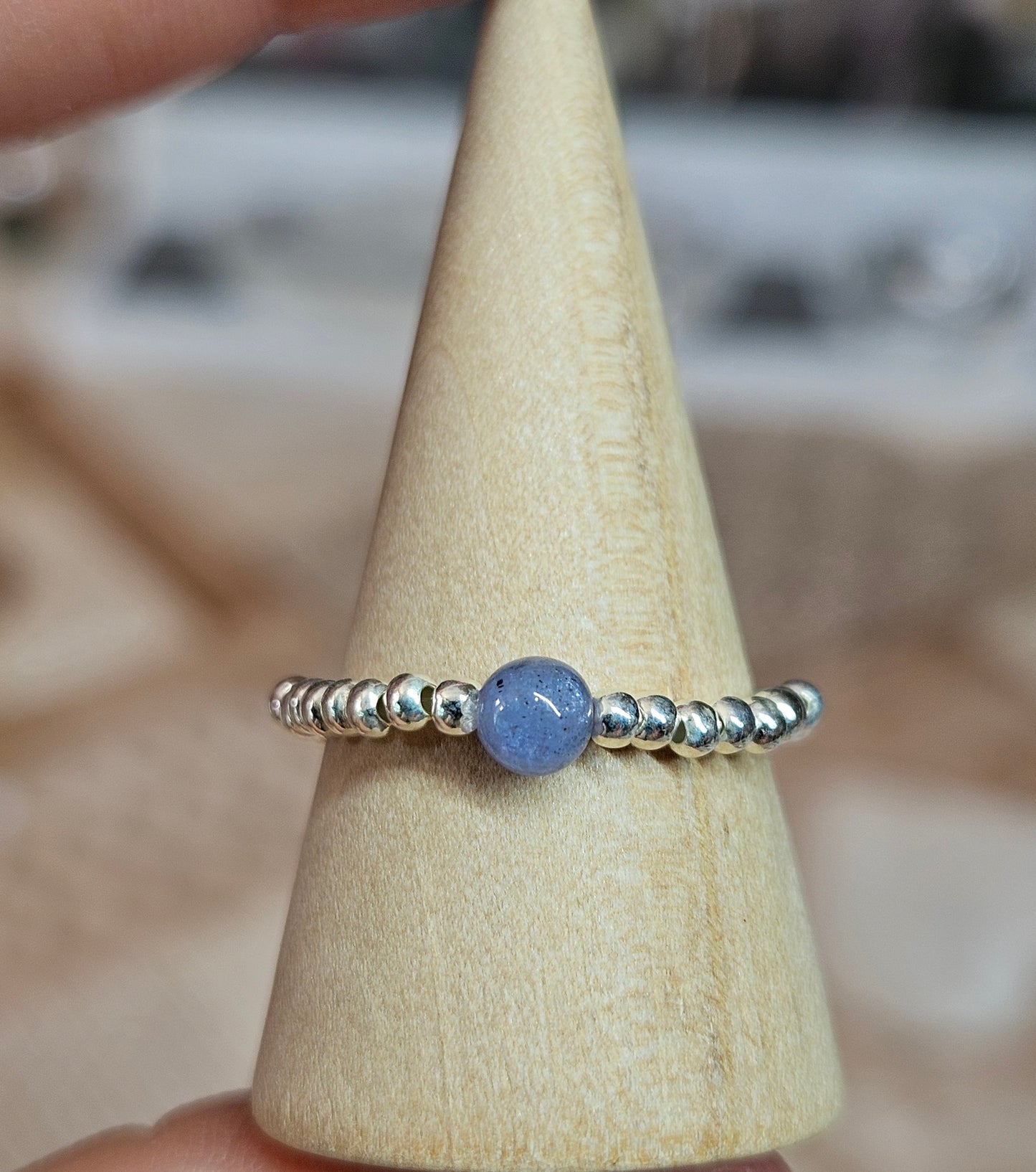 S925 Silver beaded rings