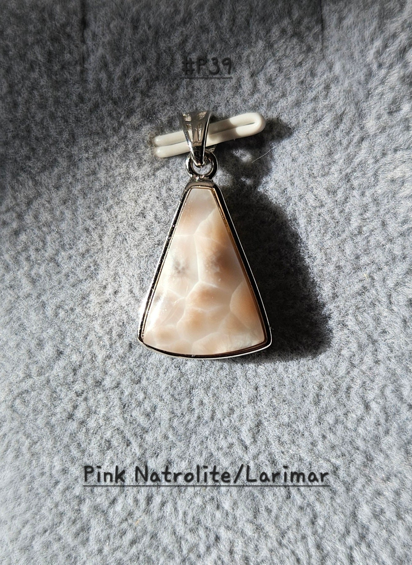 Pink Natrolite/Larimar S925 Pendants abd adjustable Rings