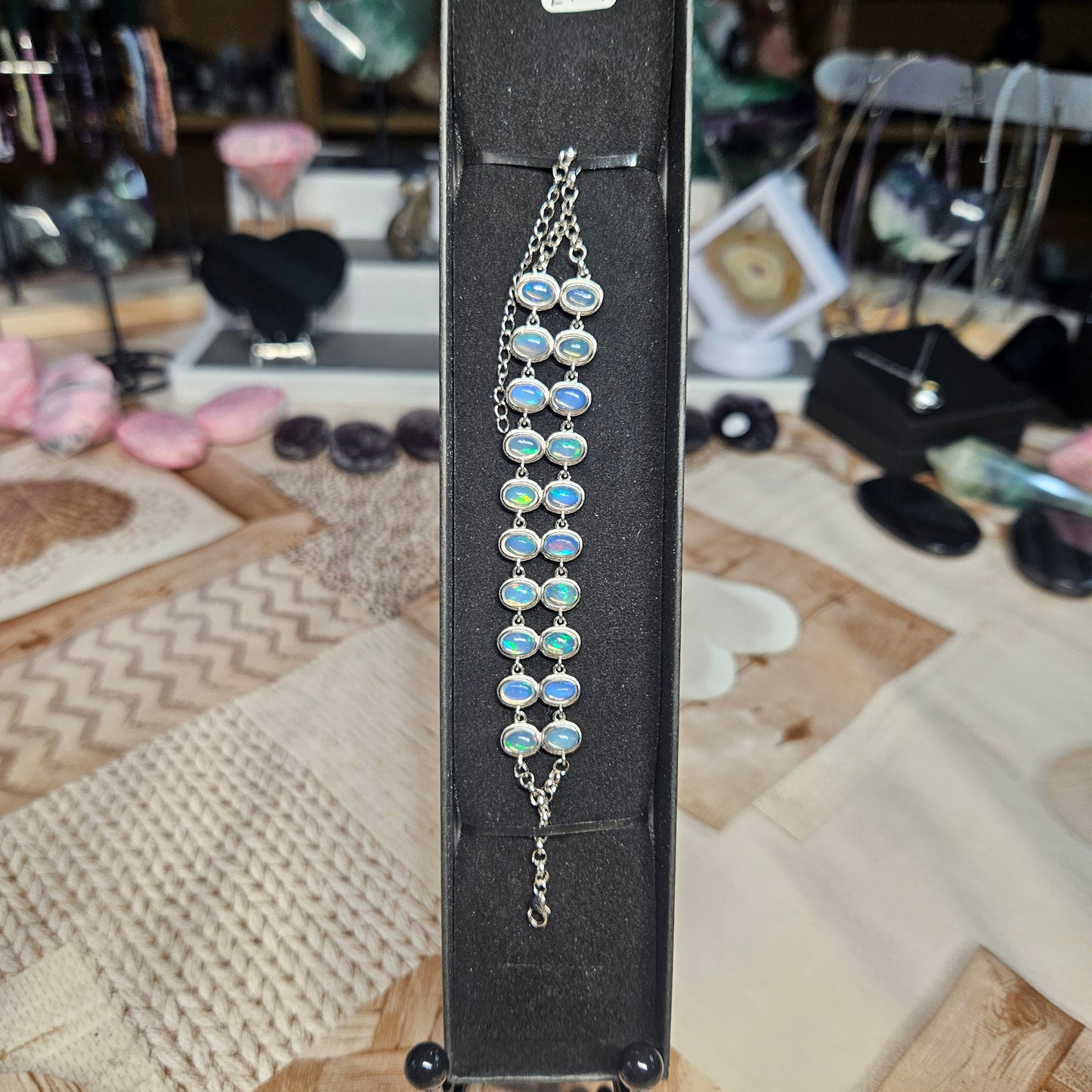 S925 adjustable opal bracelets