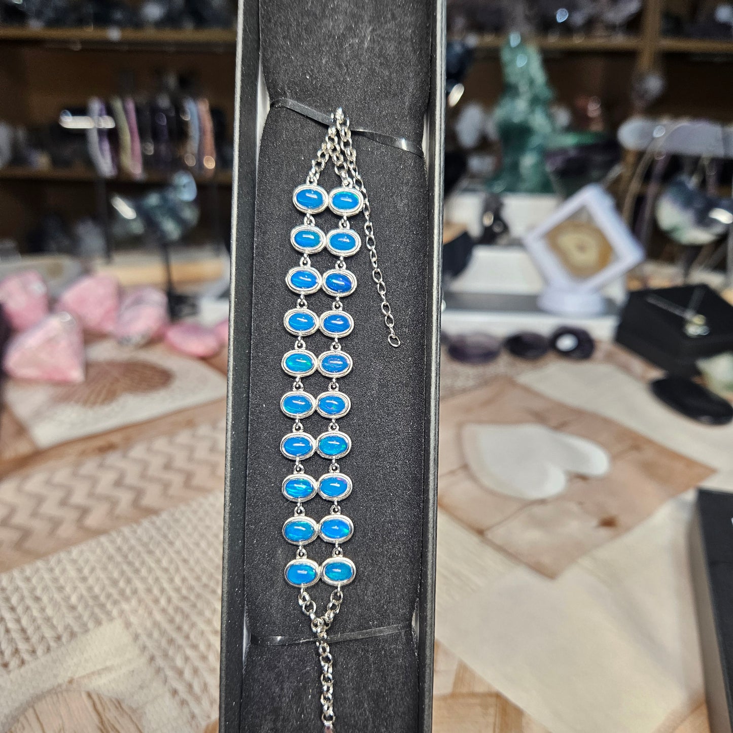 S925 adjustable opal bracelets