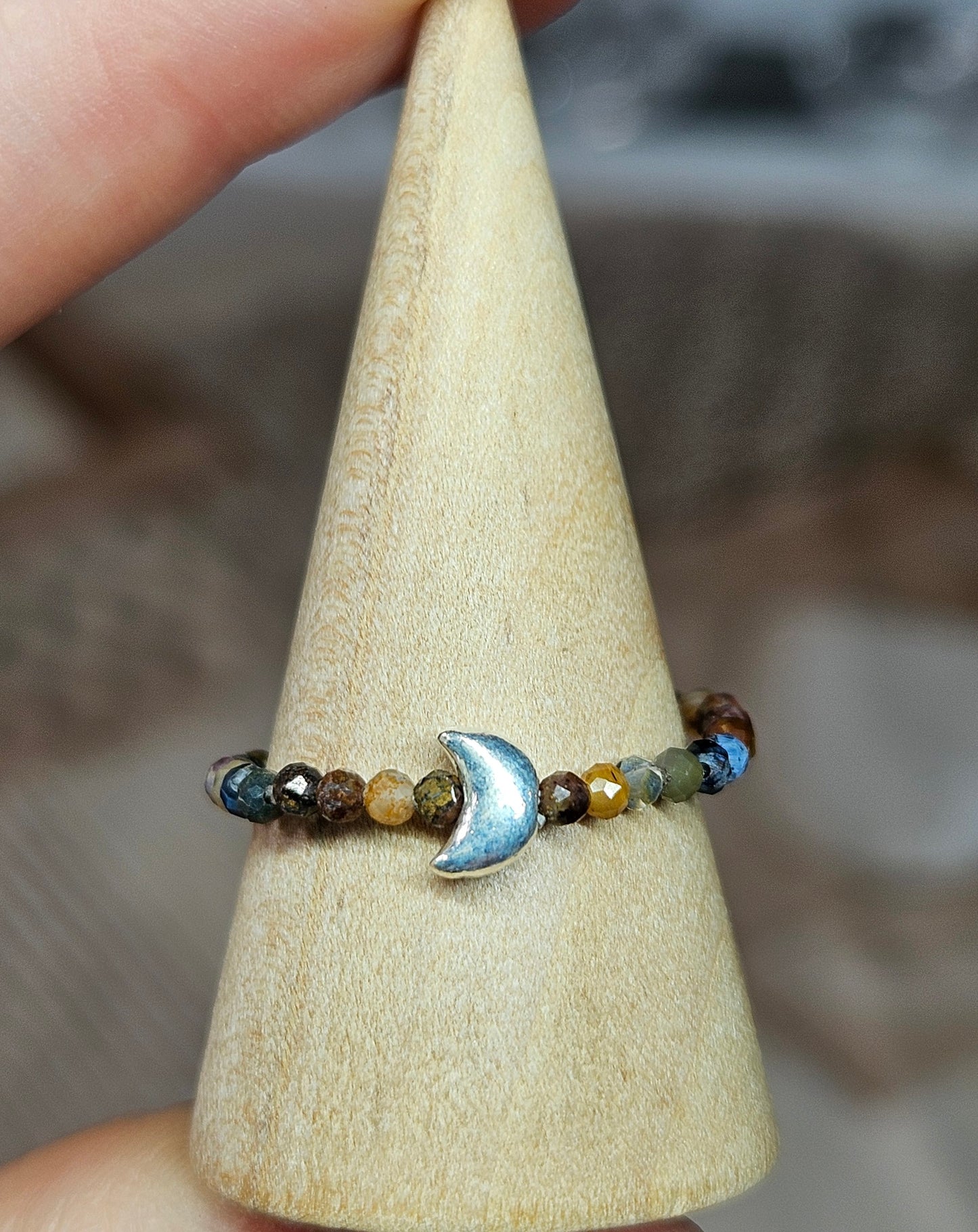 S925 Silver beaded rings