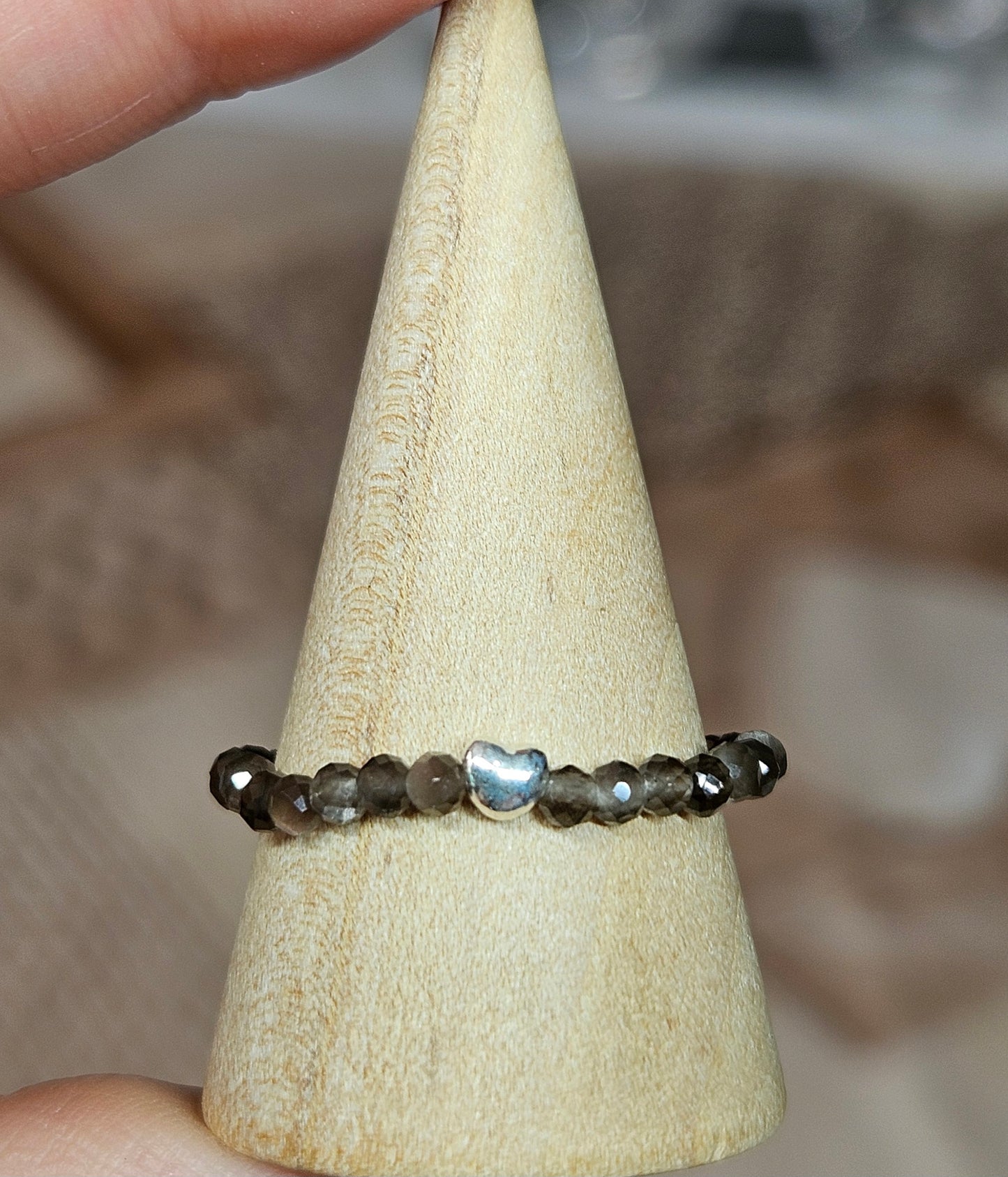 S925 Silver beaded rings