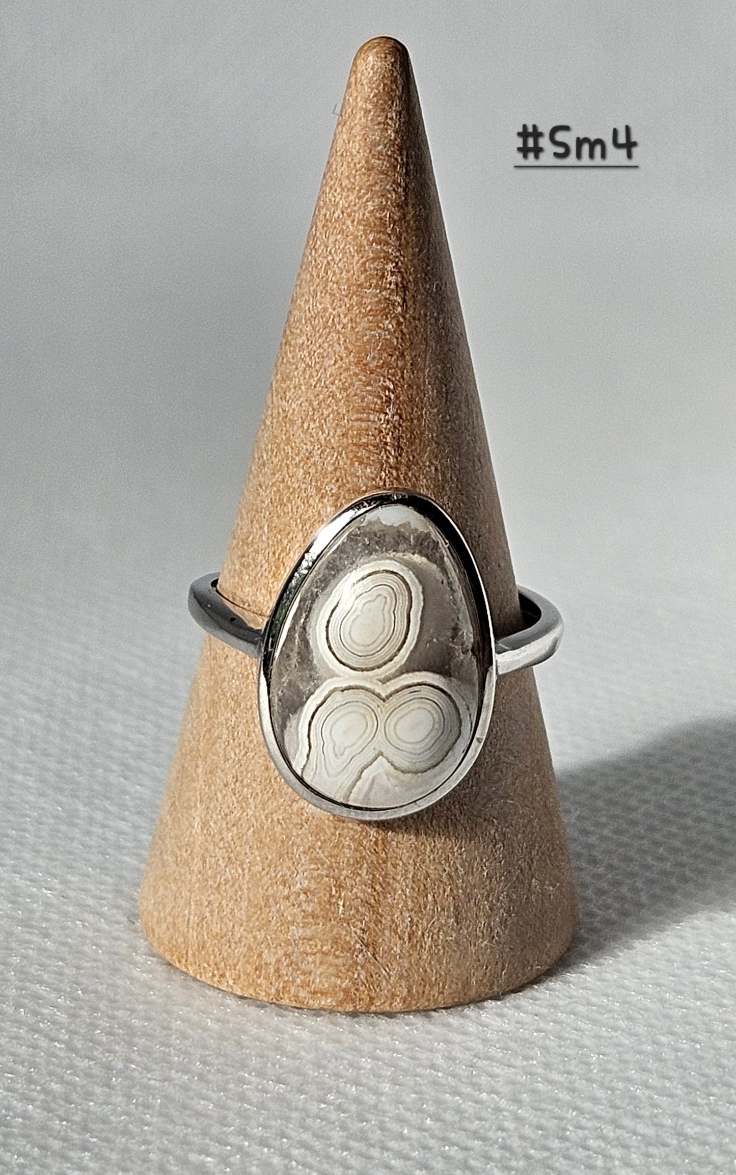 Java Nebula & Scenic Moss Agate S925 adjustable rings