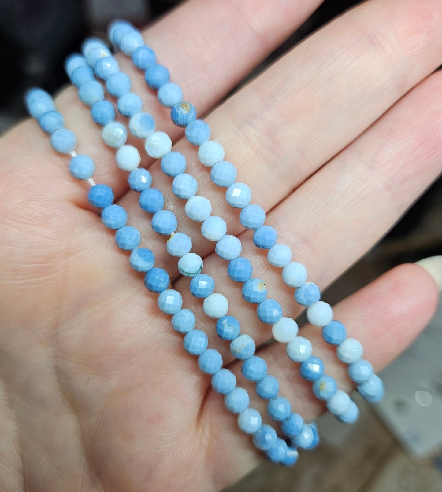 Bracelets - Faceted round crystal 4-5mm
