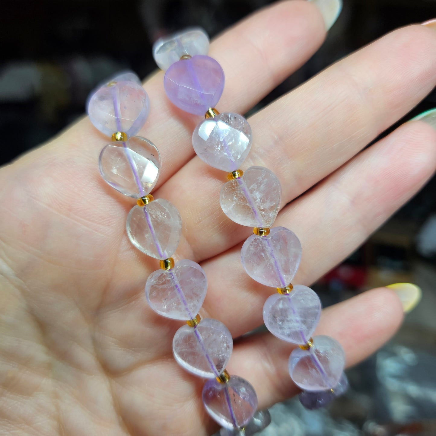 Heart shaped beaded bracelets
