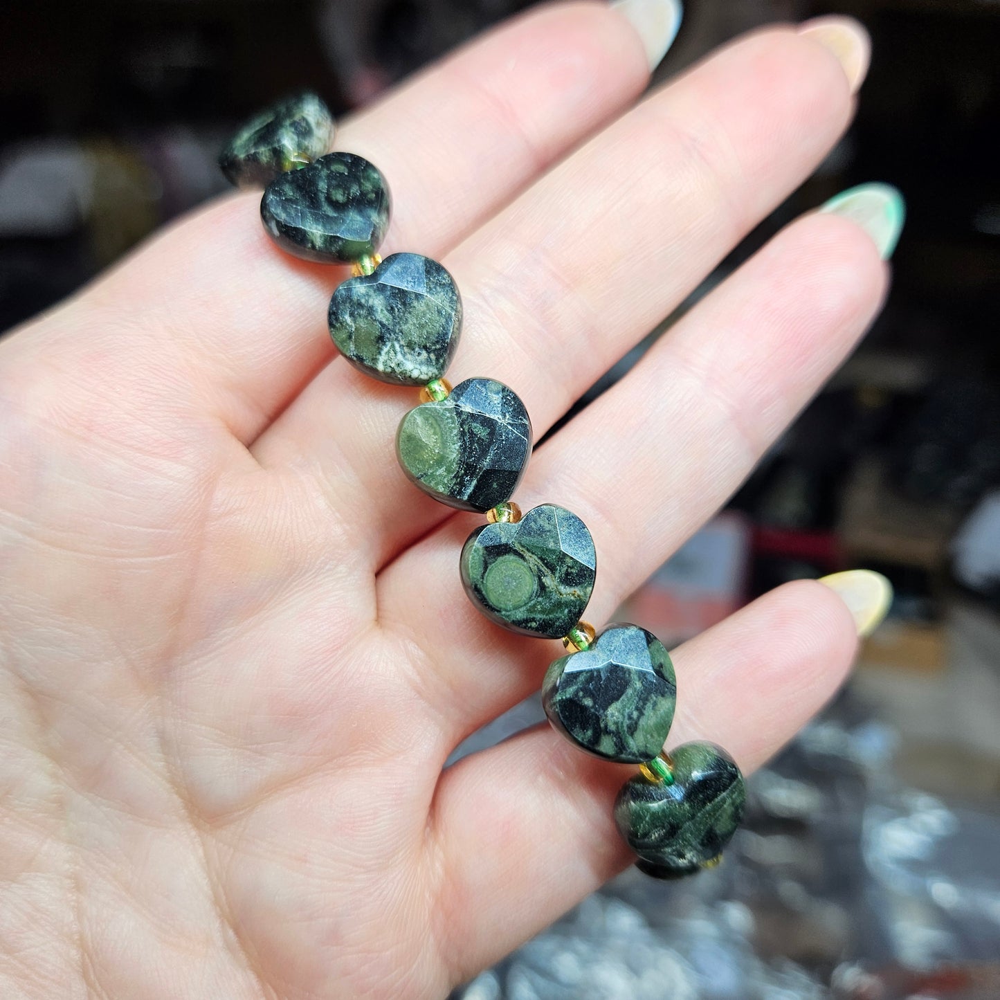 Heart shaped beaded bracelets