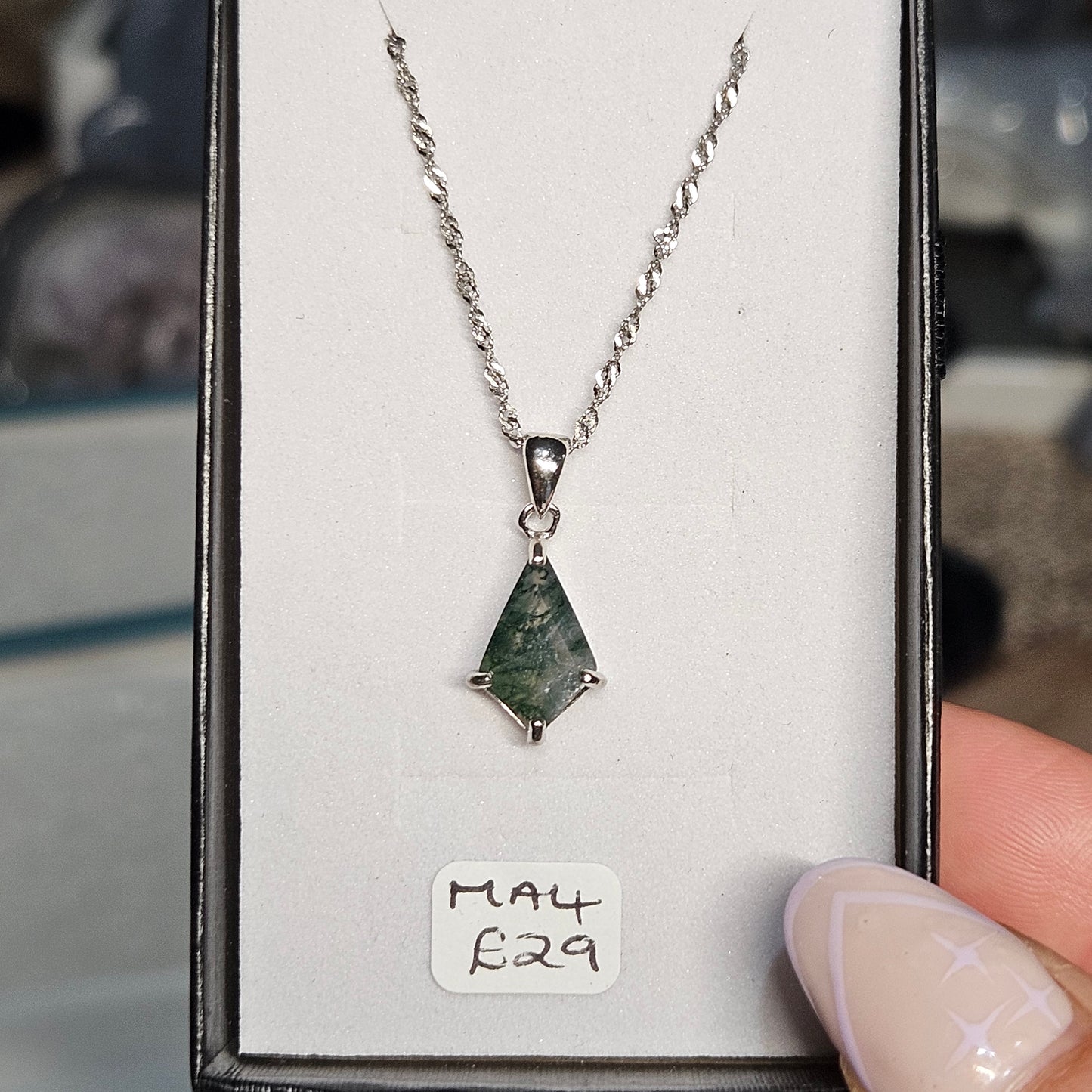 Moss Agate S925 pendants & adjustable rings