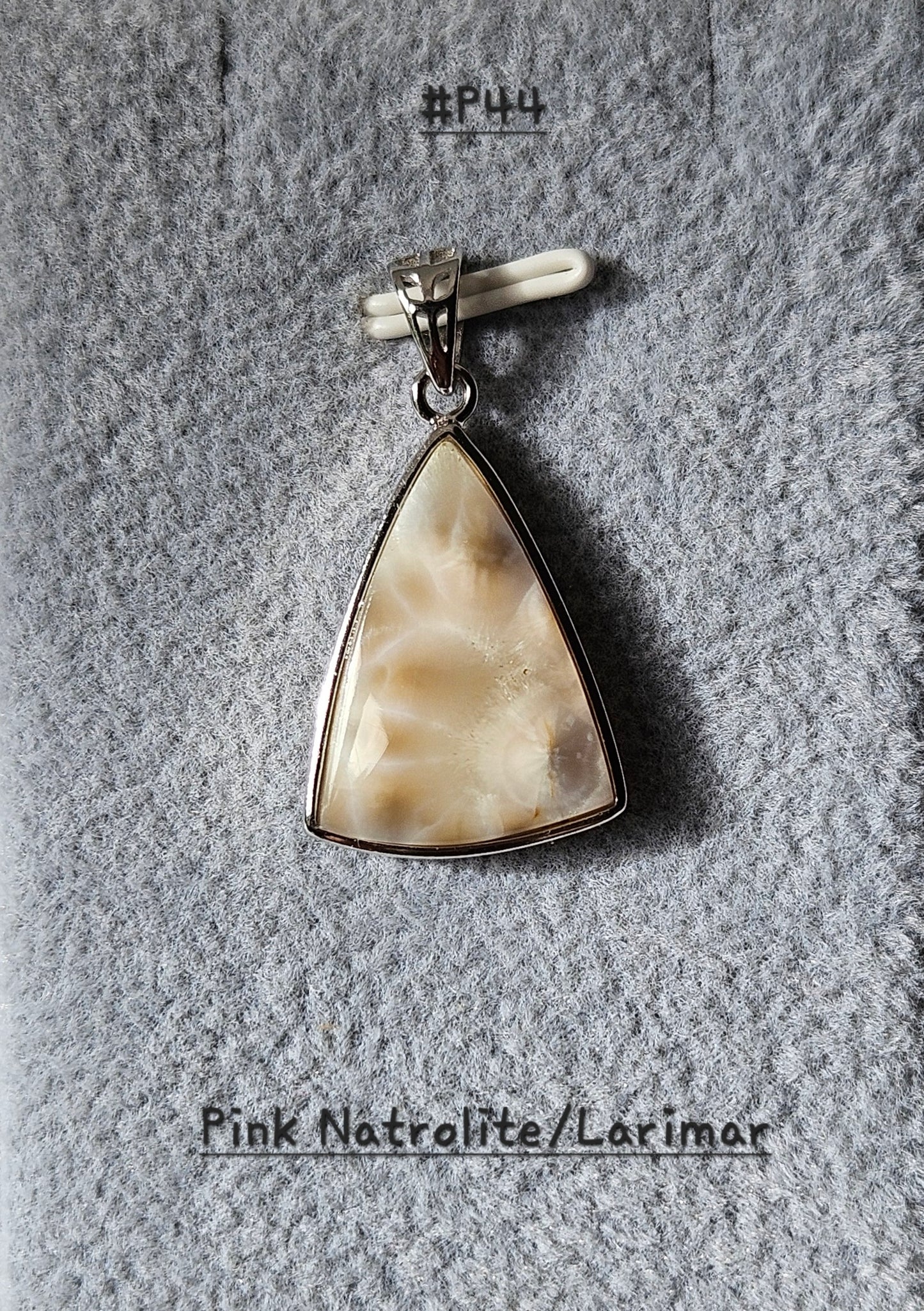 Pink Natrolite/Larimar S925 Pendants abd adjustable Rings