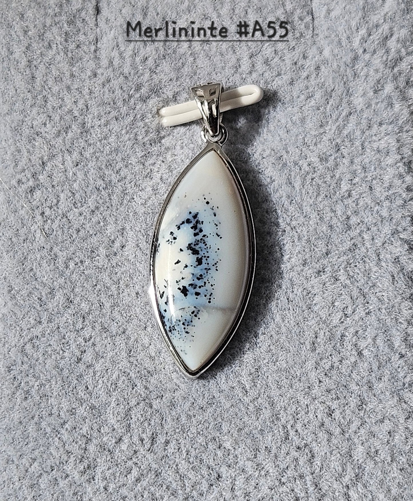 Merlinite/Denditric Opal S925 adjustable rings and Pendants