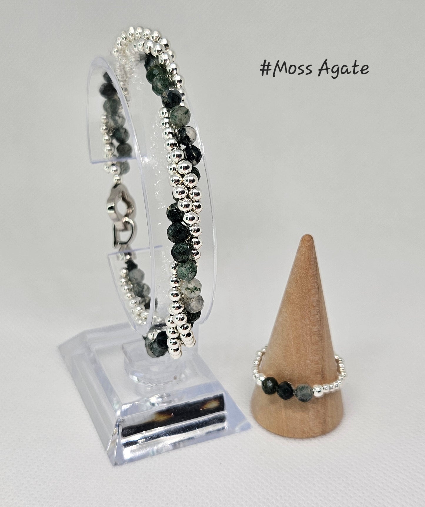 S925 Stretchy bead and crystal bracelets ✨️
