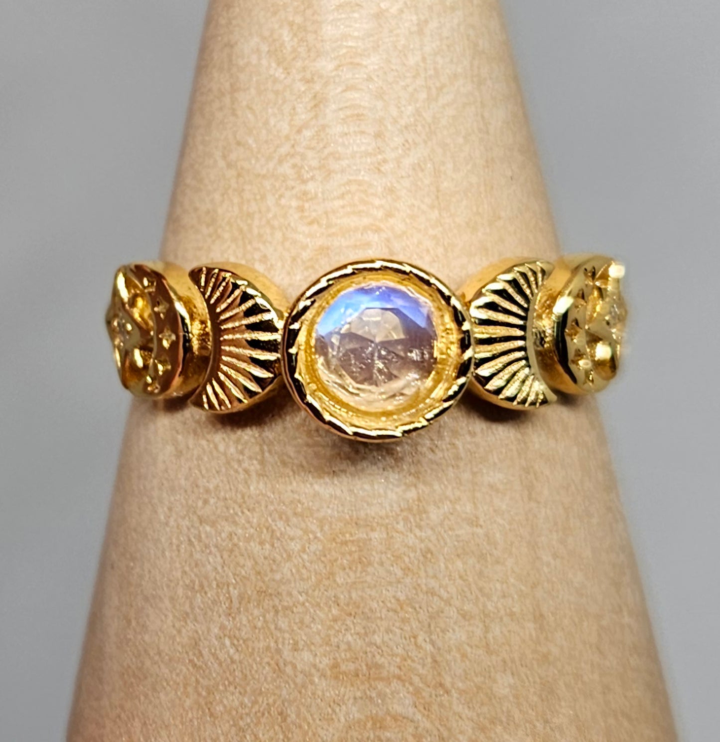 s925 adjustable Moonphase rings