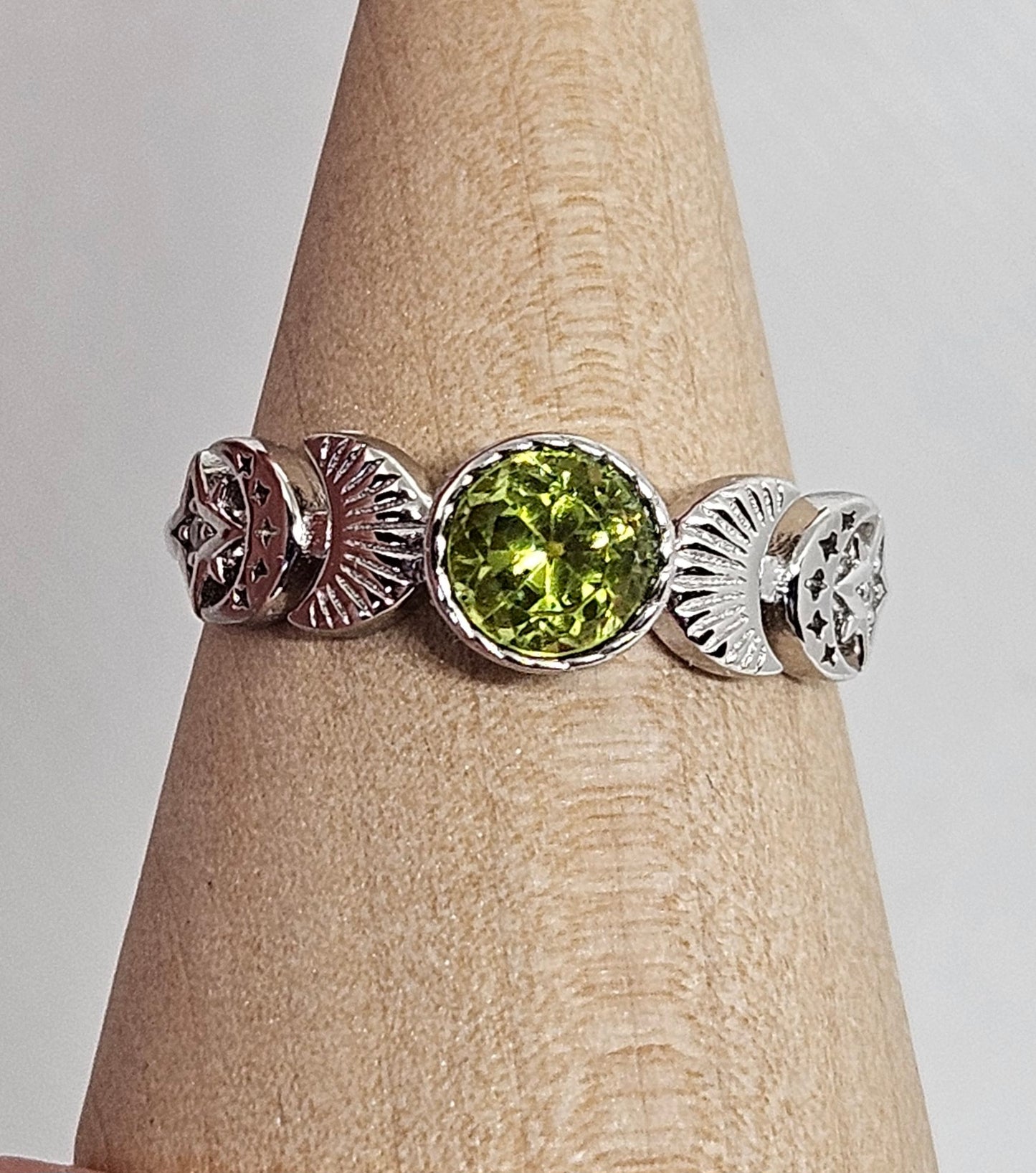 s925 adjustable Moonphase rings