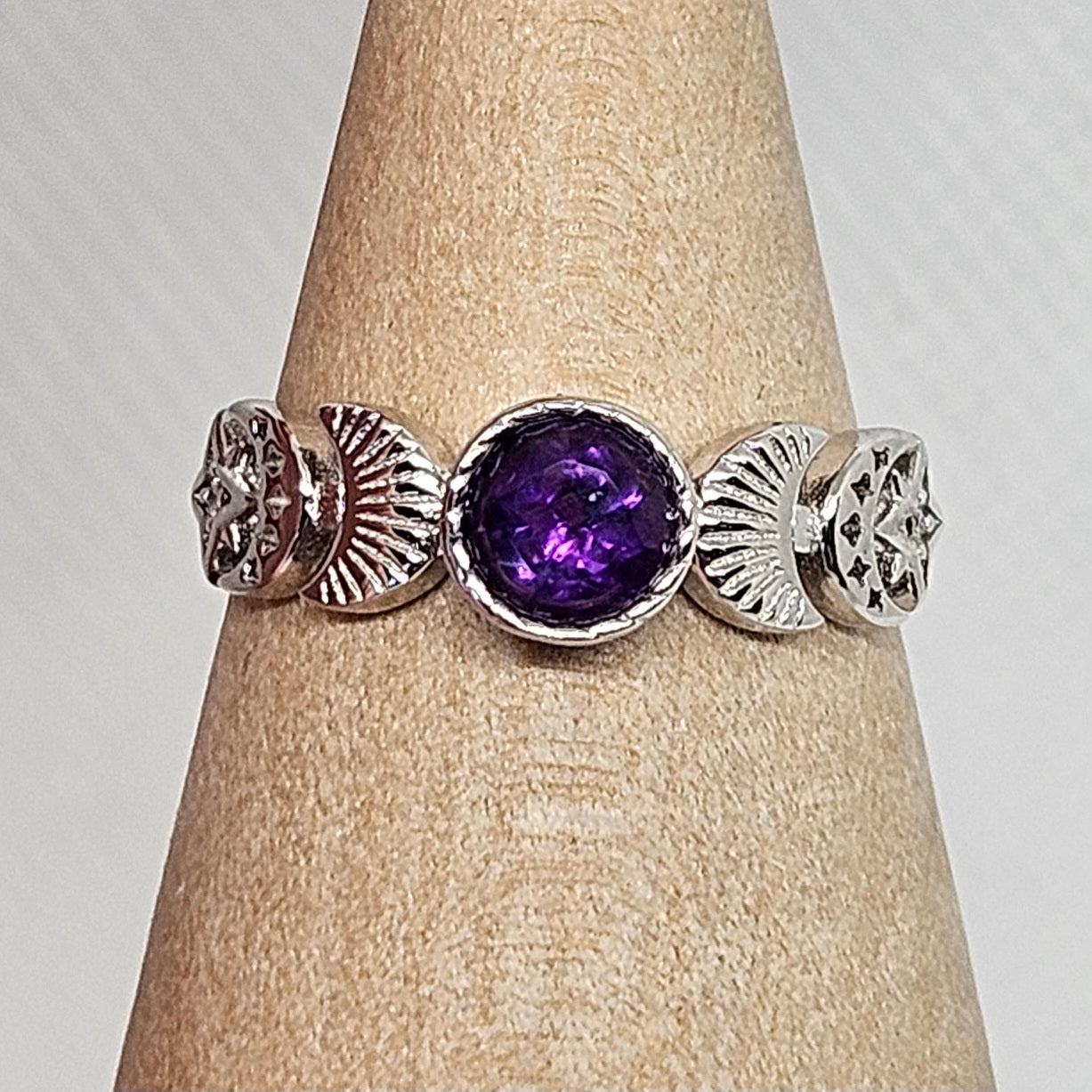 s925 adjustable Moonphase rings