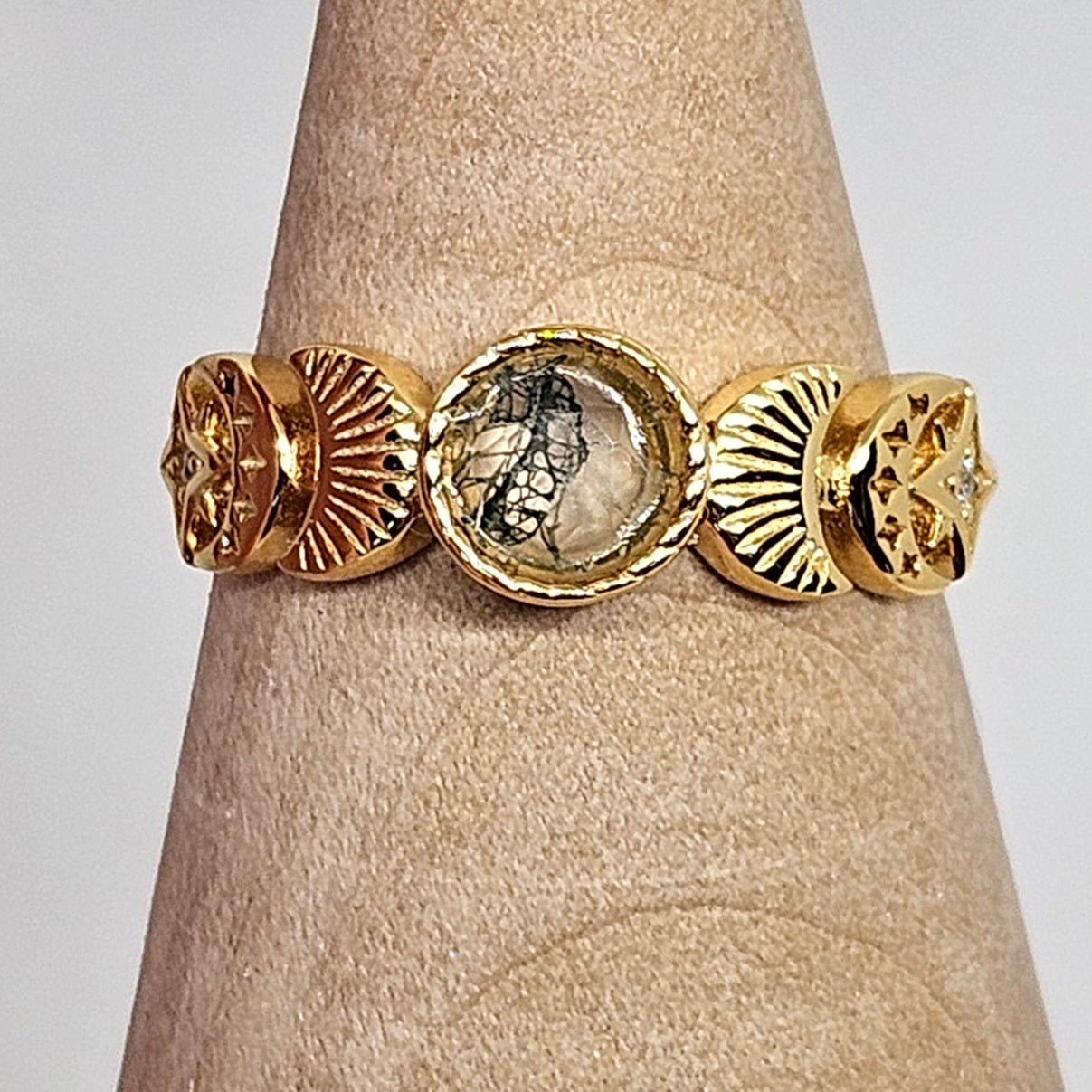s925 adjustable Moonphase rings
