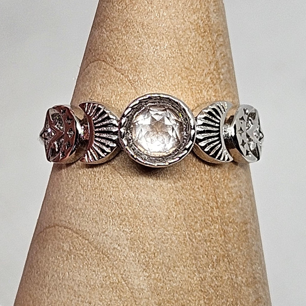 s925 adjustable Moonphase rings