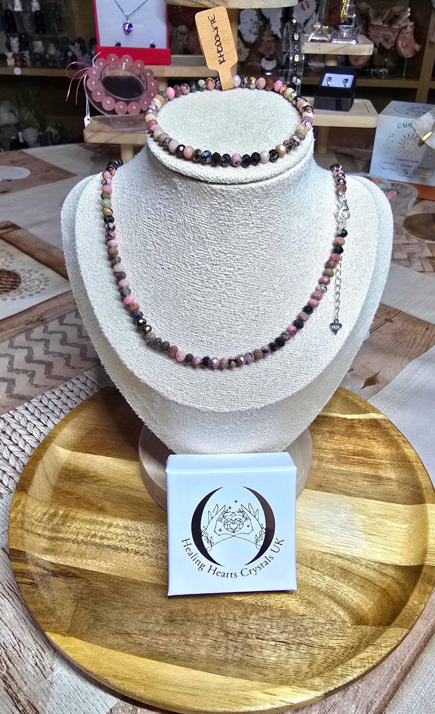 Choker & Bracelets - Faceted Donuts 2.5-4mm beads S925