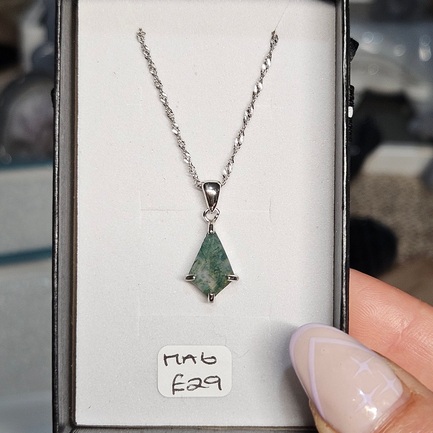 Moss Agate S925 pendants & adjustable rings
