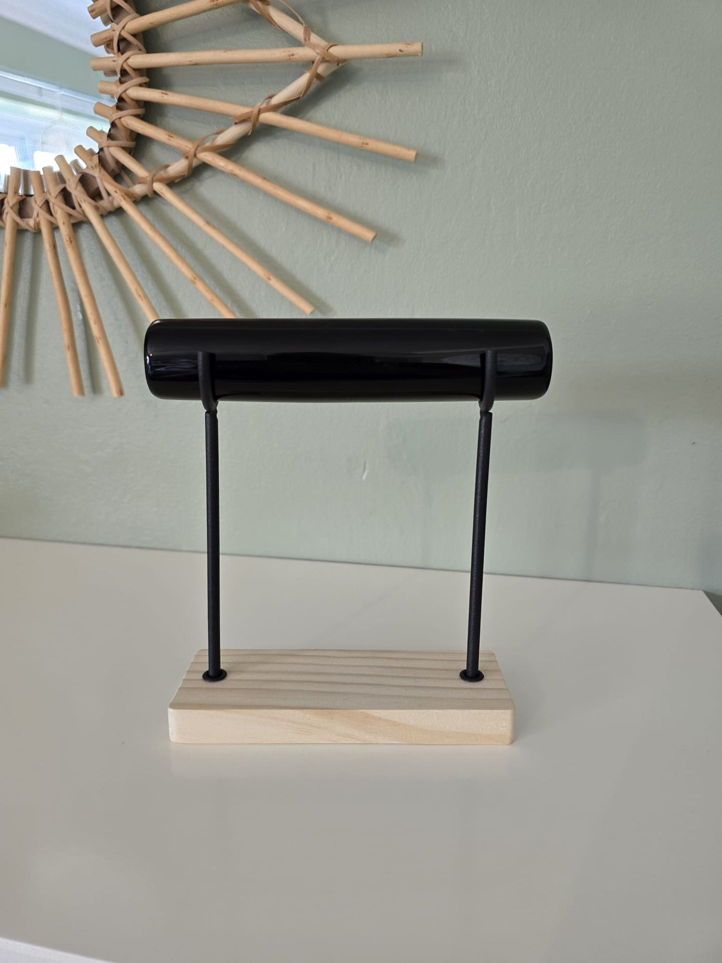 Selenite & Obsidian bracelet stands