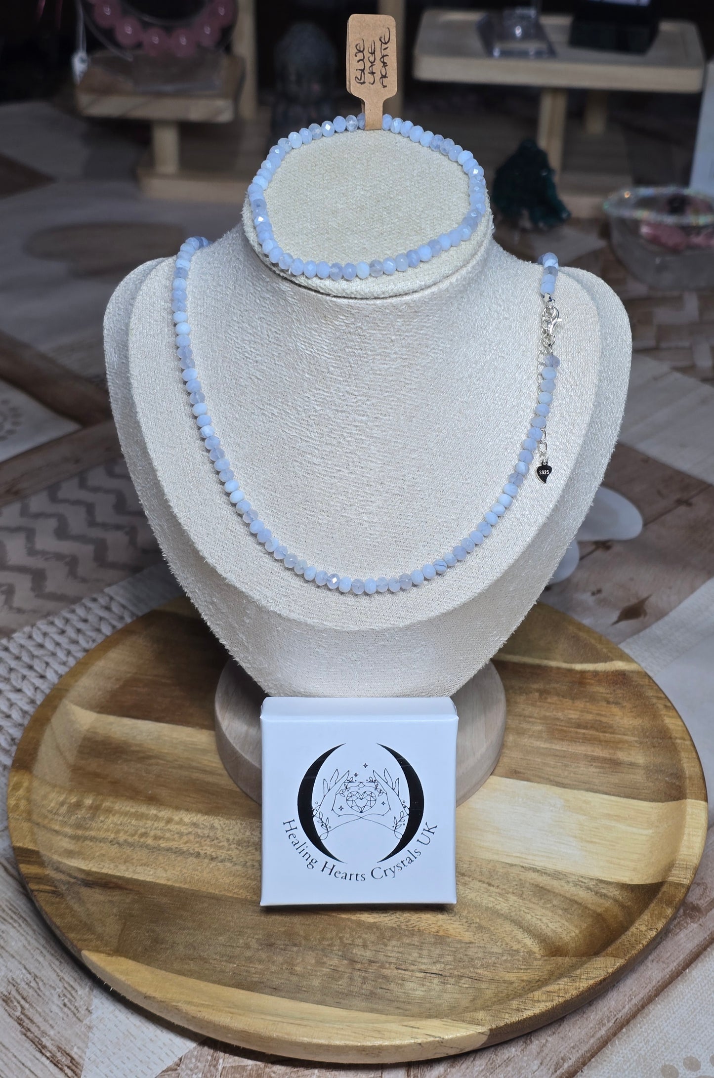 Choker & Bracelets - Faceted Donuts 2.5-4mm beads S925