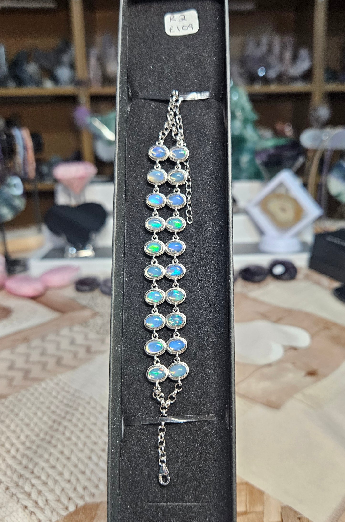 S925 adjustable opal bracelets