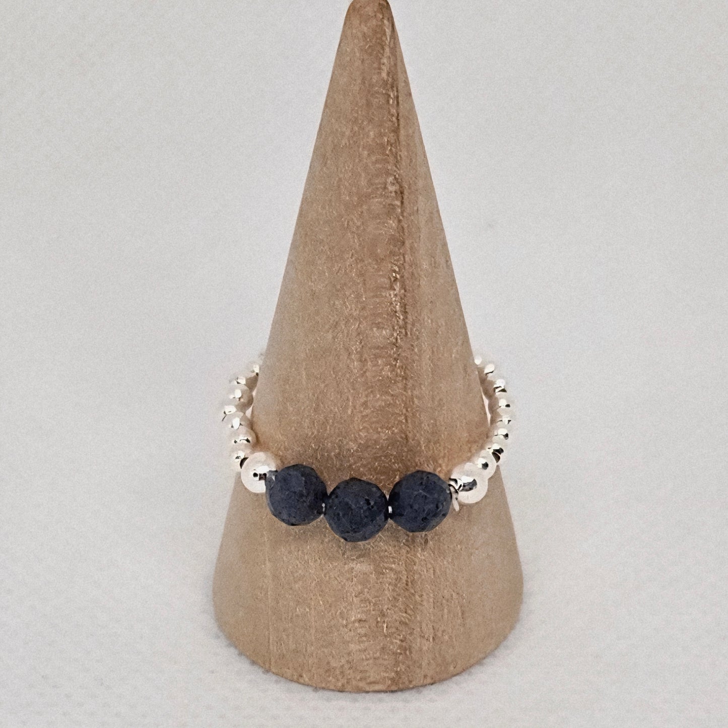 S925 Silver beaded rings