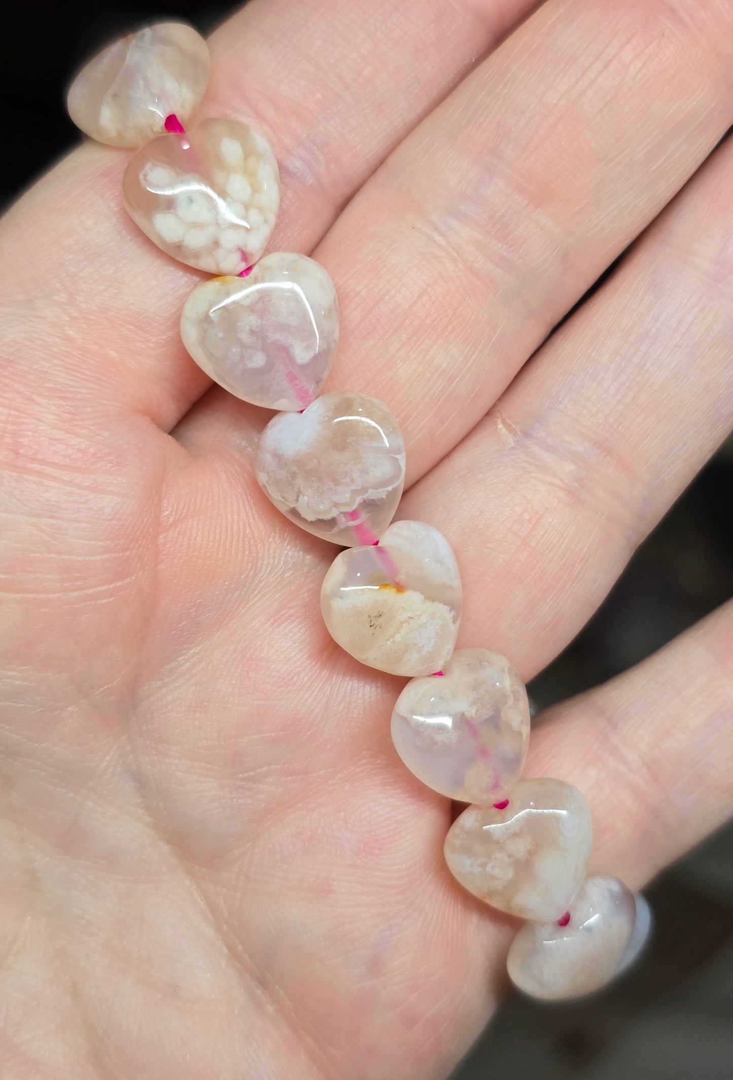 Bracelets -  Heart shaped beaded