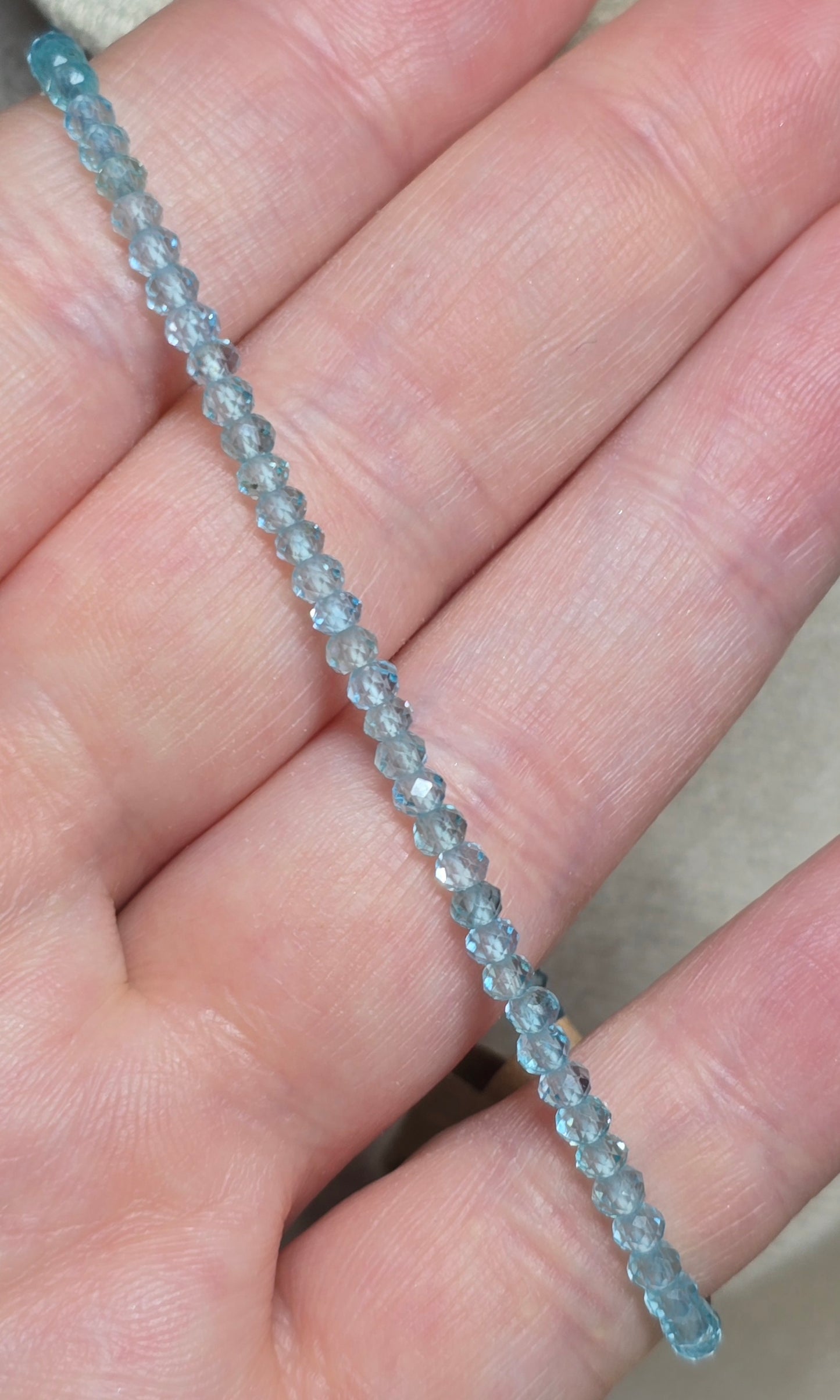 Choker & Bracelets - Faceted Donuts 2.5-4mm beads S925
