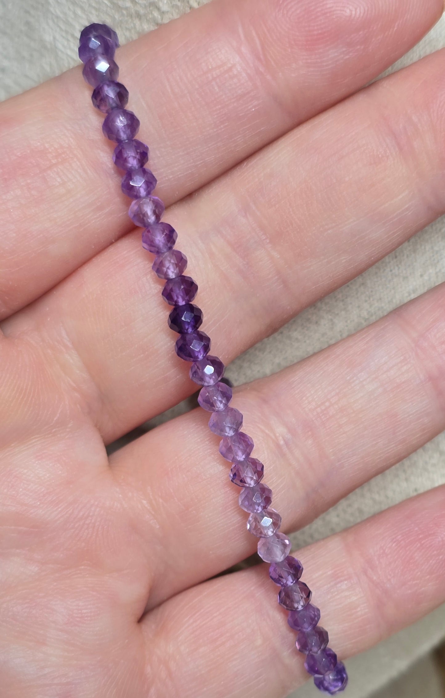 Choker & Bracelets - Faceted Donuts 2.5-4mm beads S925
