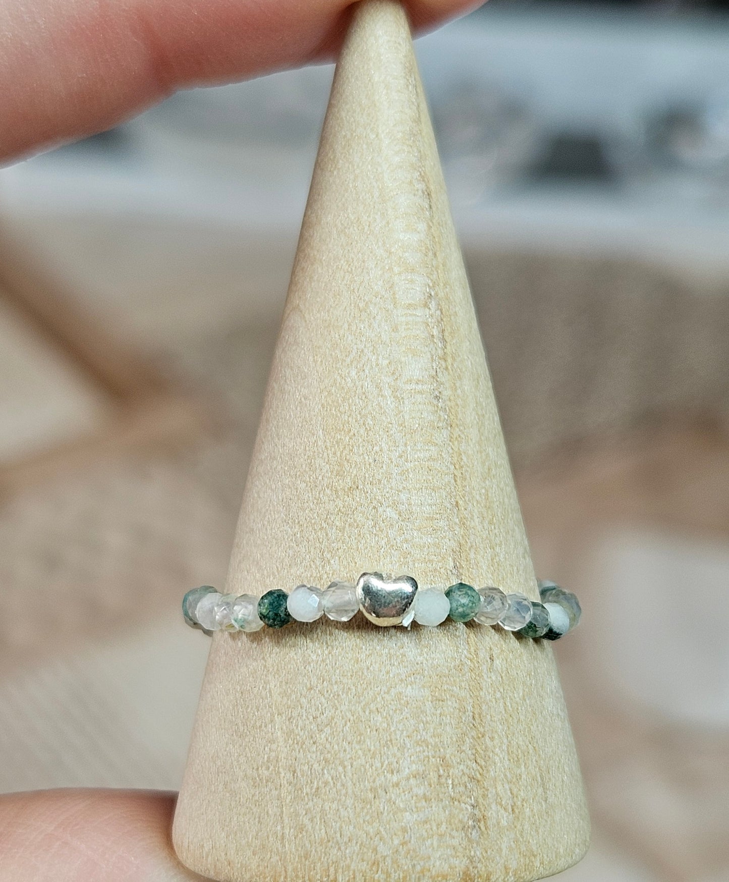 S925 Silver beaded rings
