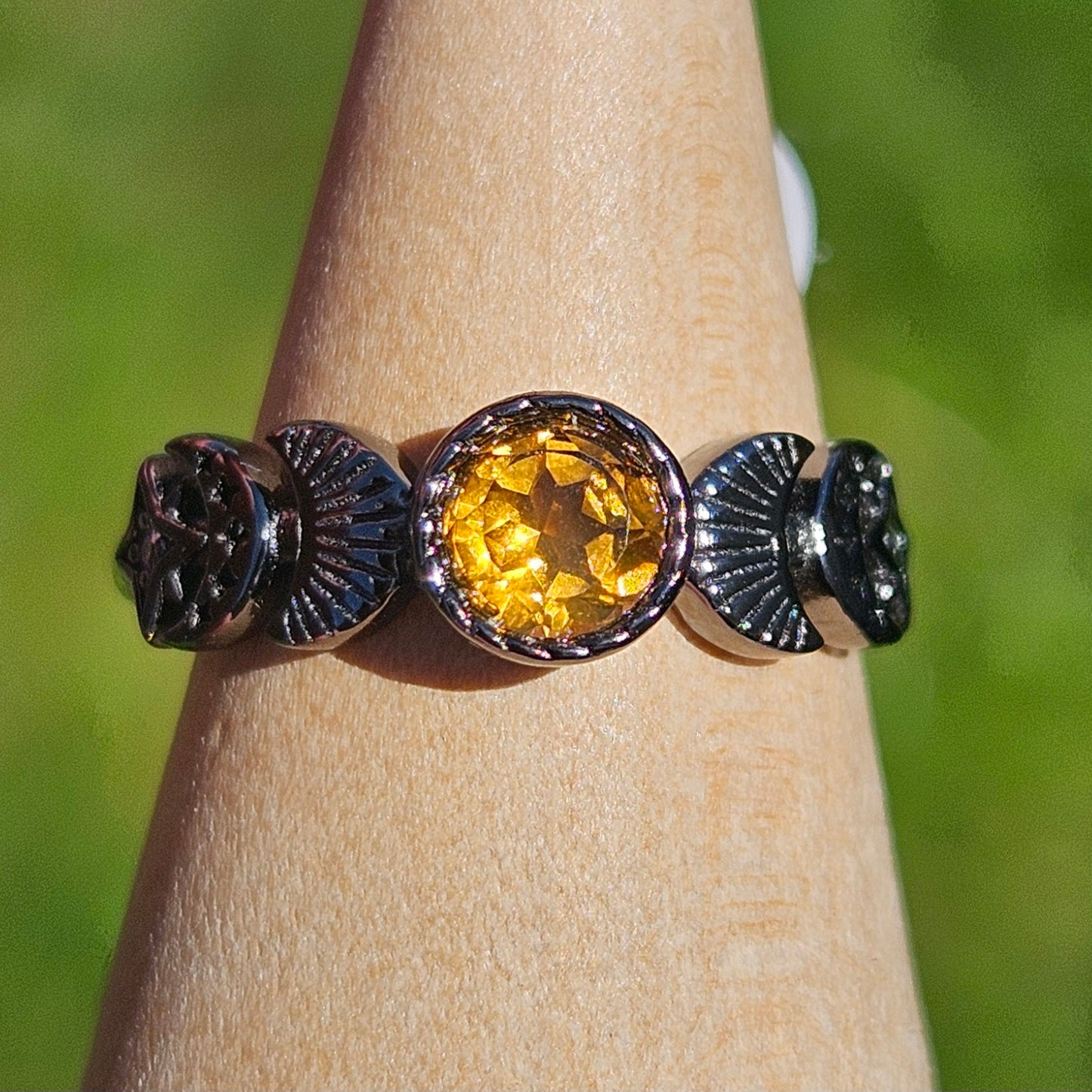 s925 adjustable Moonphase rings