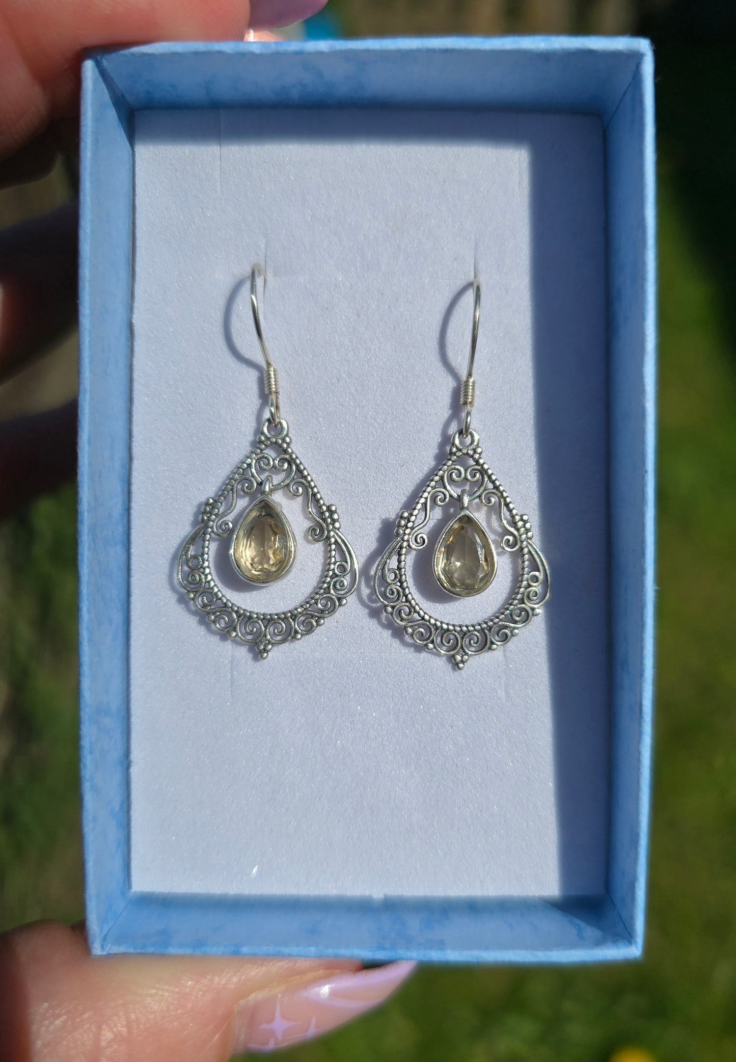S925 Vintage style dangle earrings
