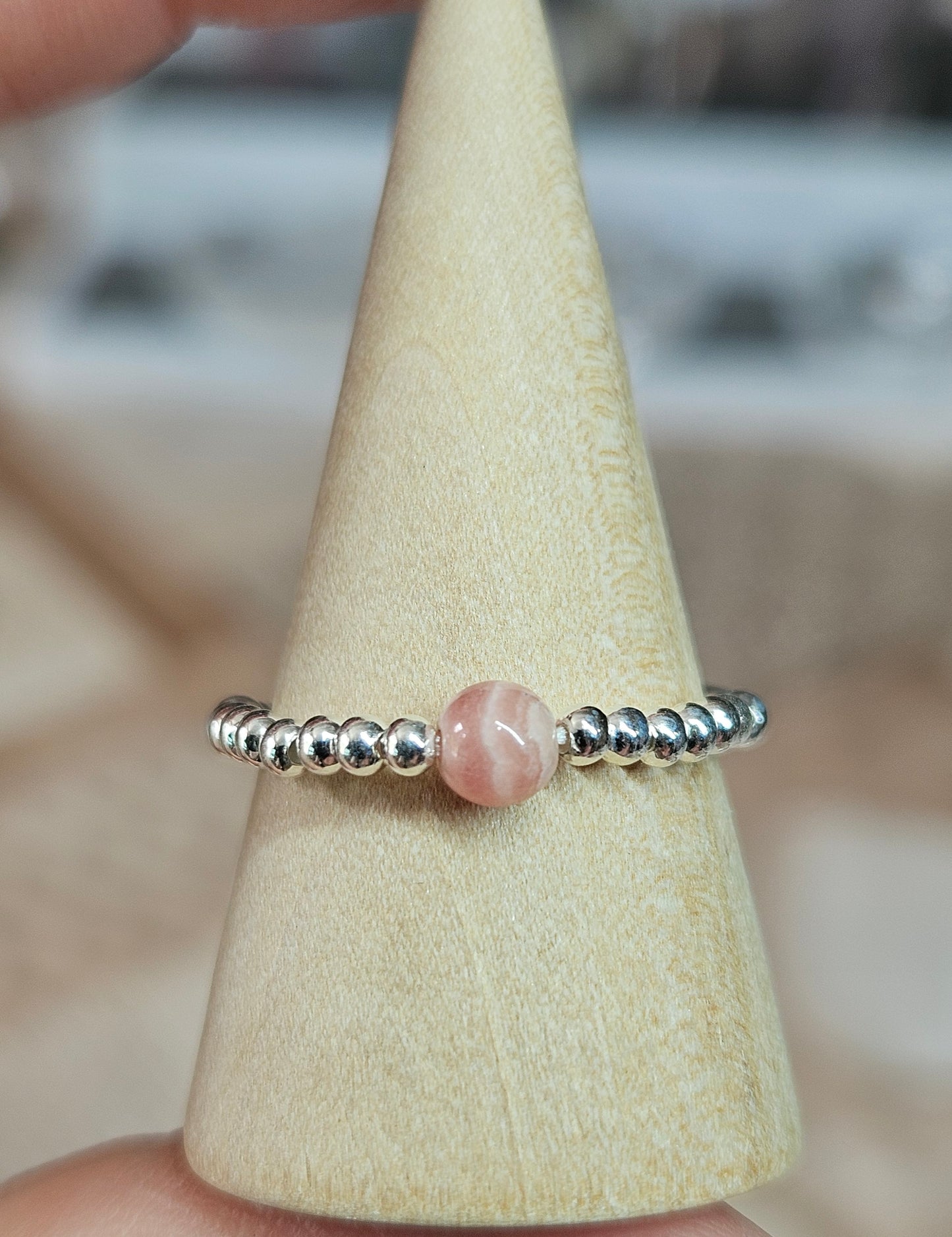 S925 Silver beaded rings