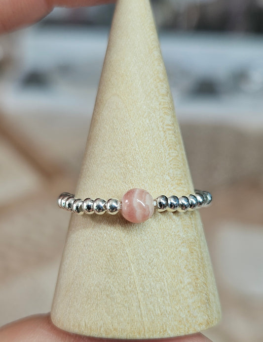 S925 Silver beaded rings