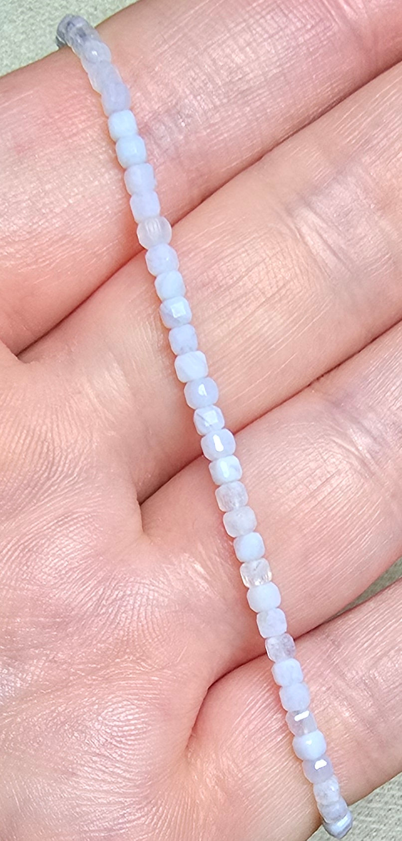 Chokers & Bracelets - Faceted cubes 1.5-2.5mm beads S925