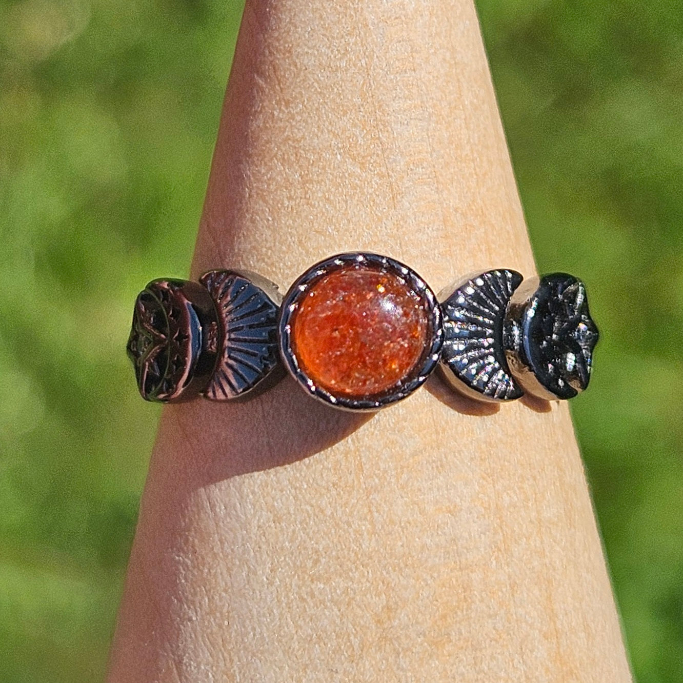 s925 adjustable Moonphase rings