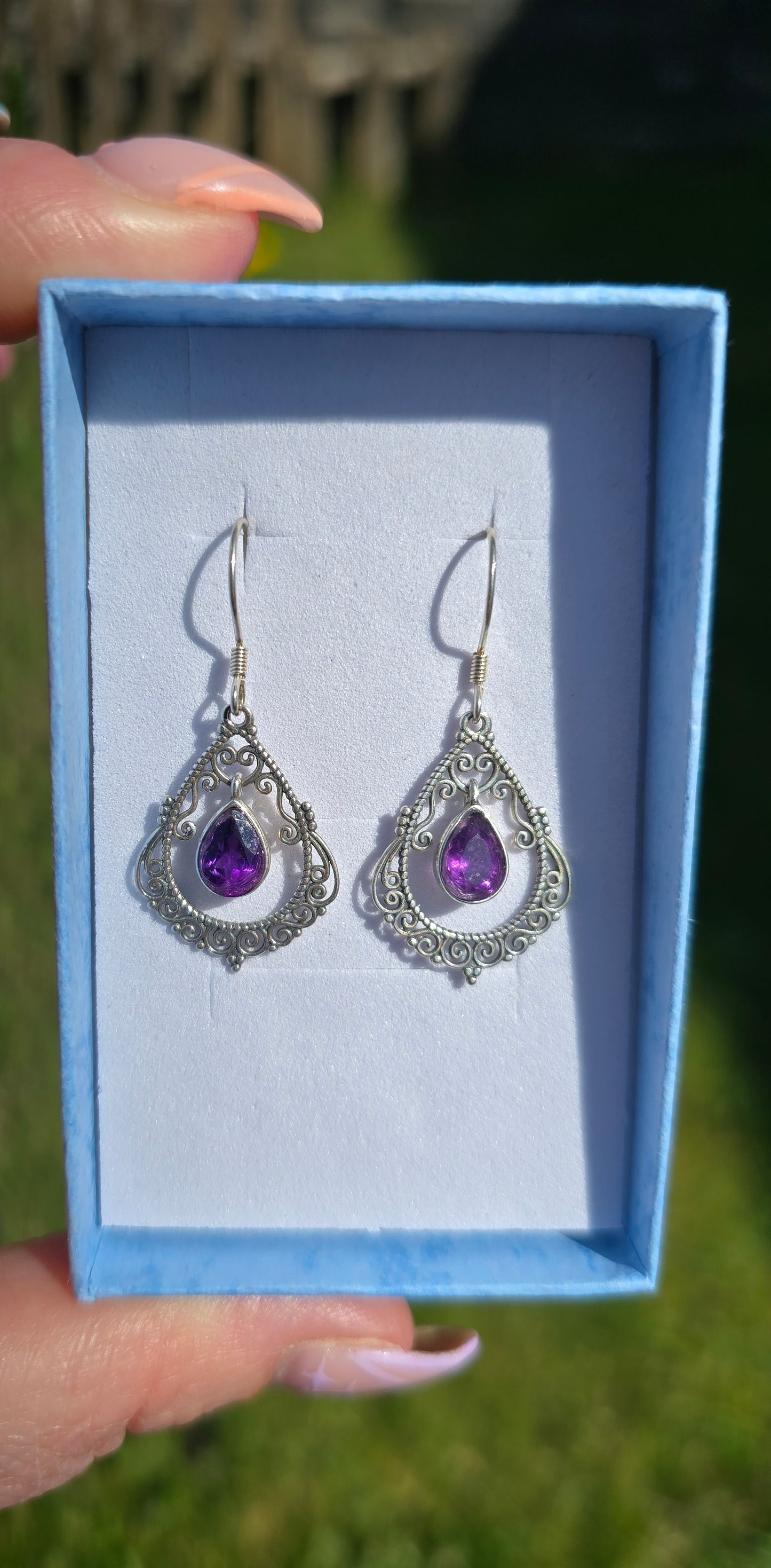 S925 Vintage style dangle earrings
