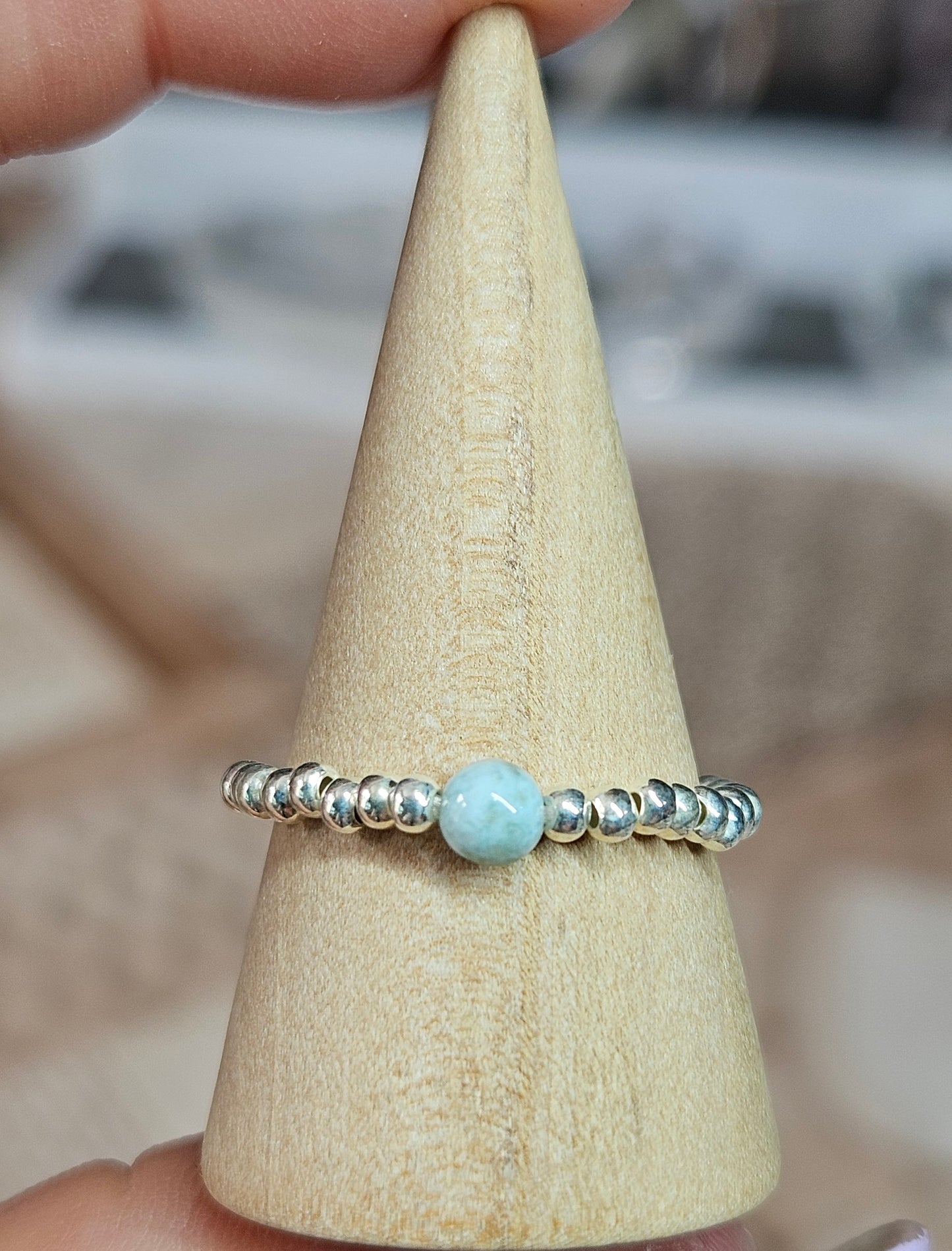 S925 Silver beaded rings