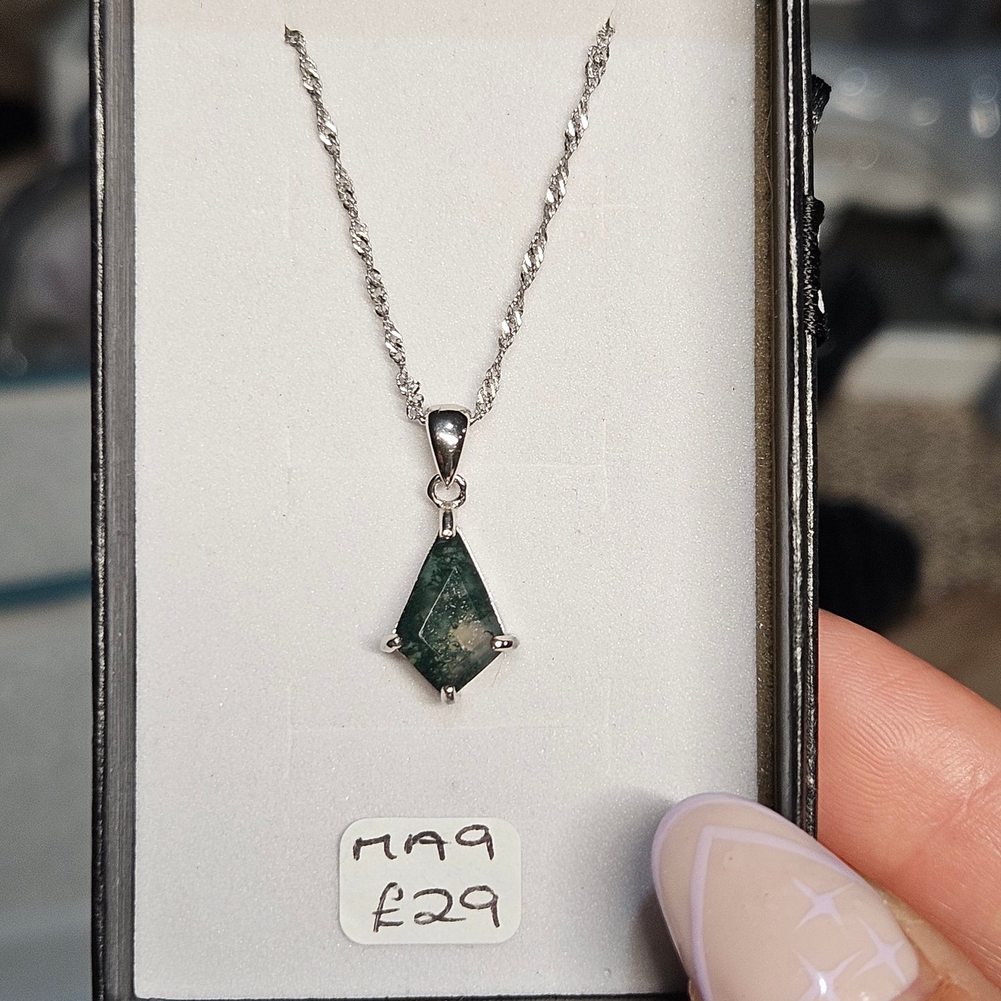Moss Agate S925 pendants & adjustable rings