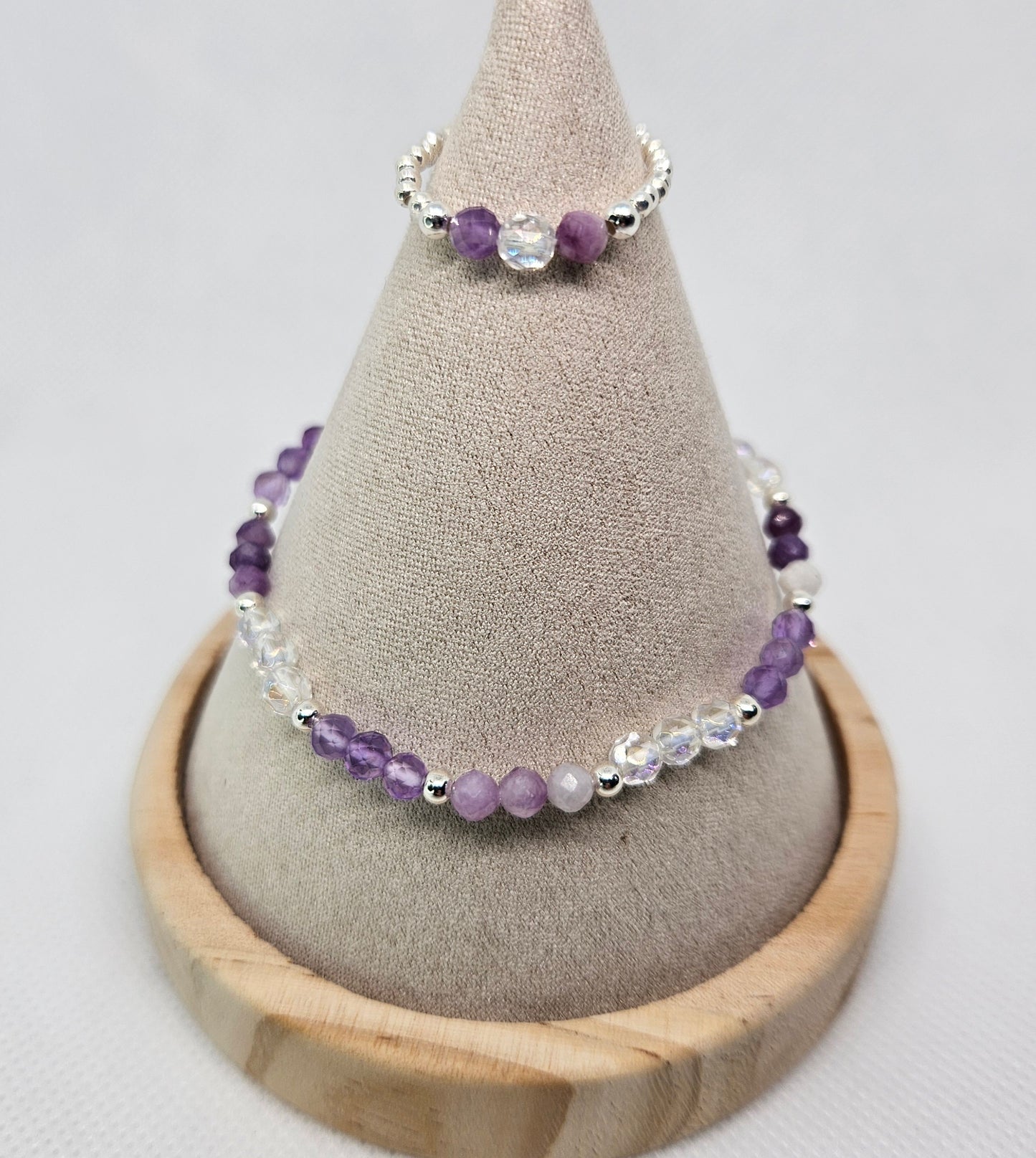 S925 Stretchy bead and crystal bracelets ✨️