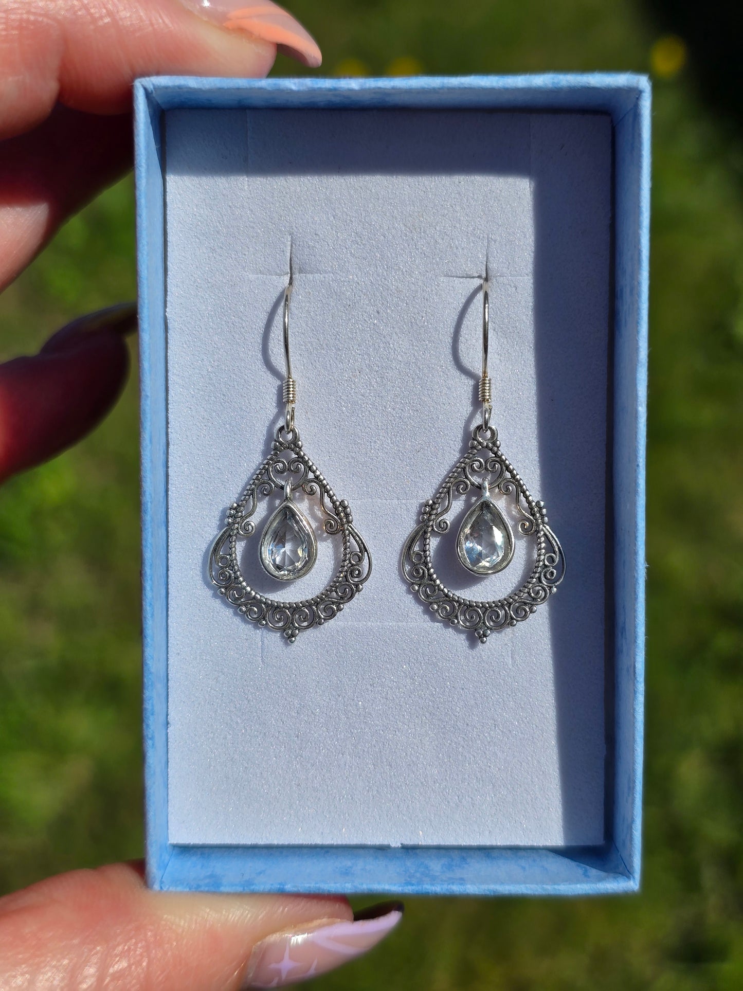 S925 Vintage style dangle earrings
