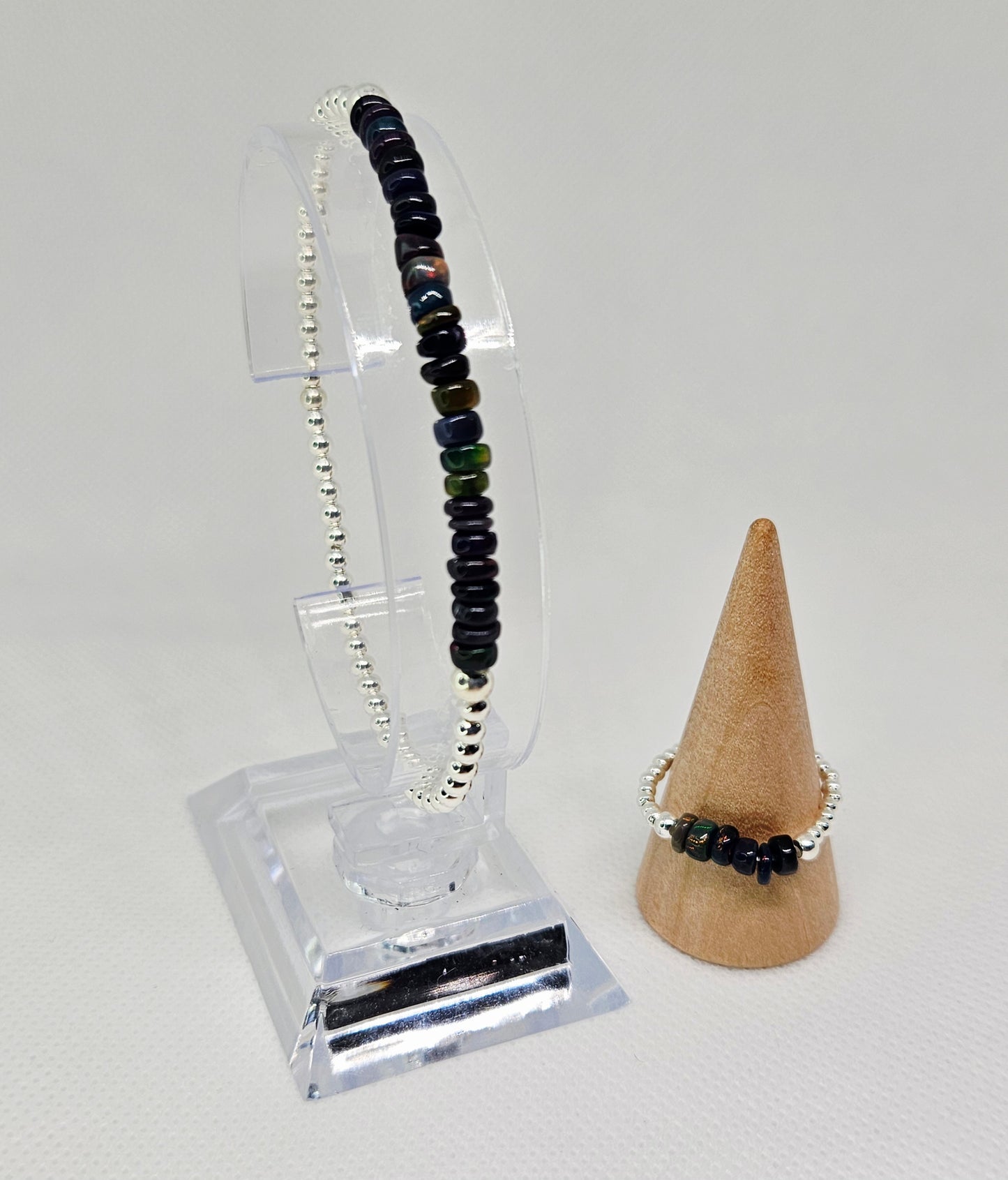 S925 Stretchy bead and crystal bracelets ✨️