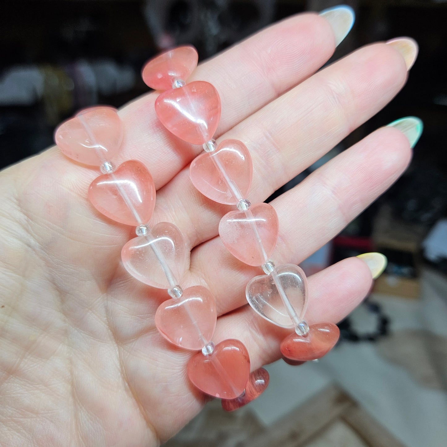 Heart shaped beaded bracelets