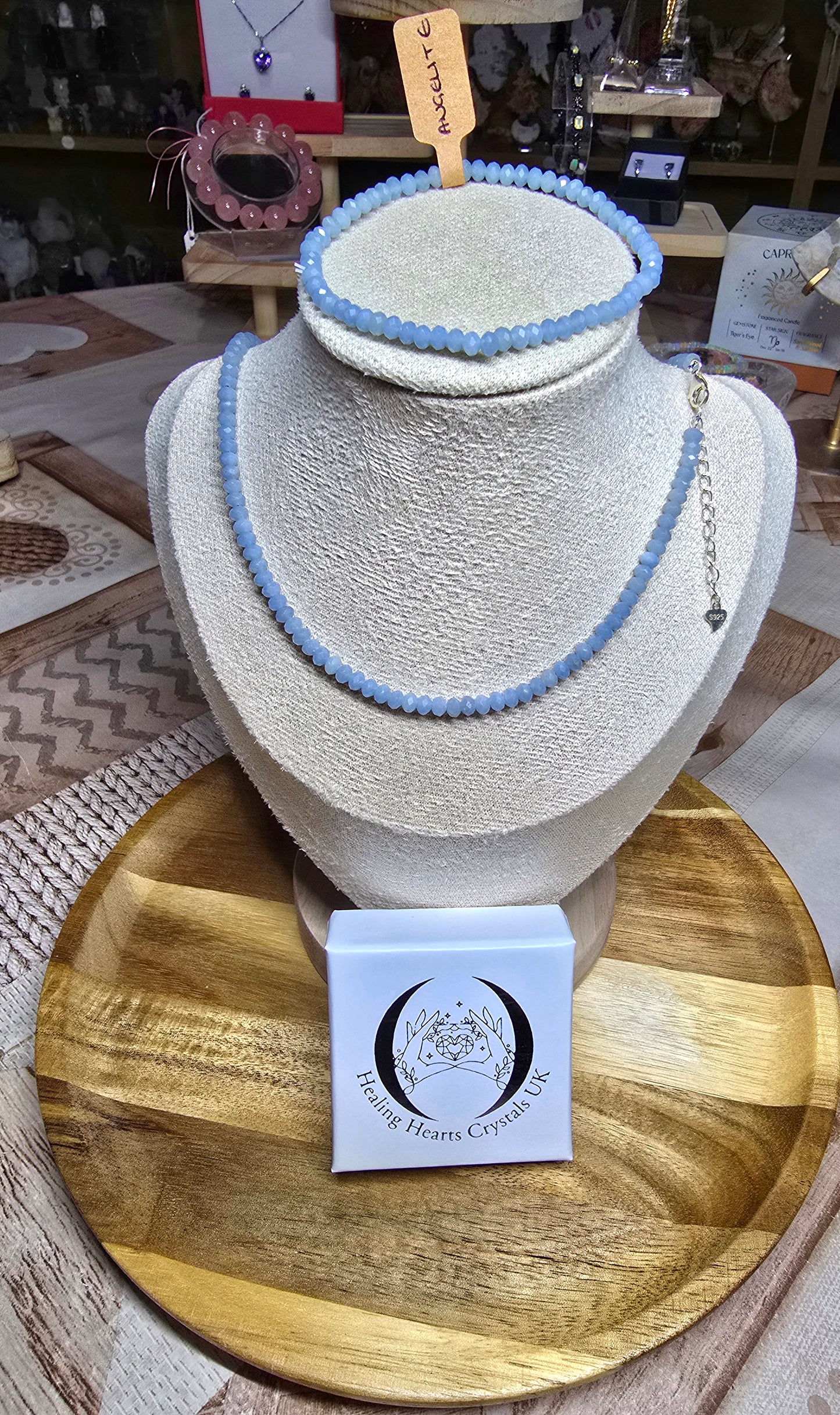 Choker & Bracelets - Faceted Donuts 2.5-4mm beads S925